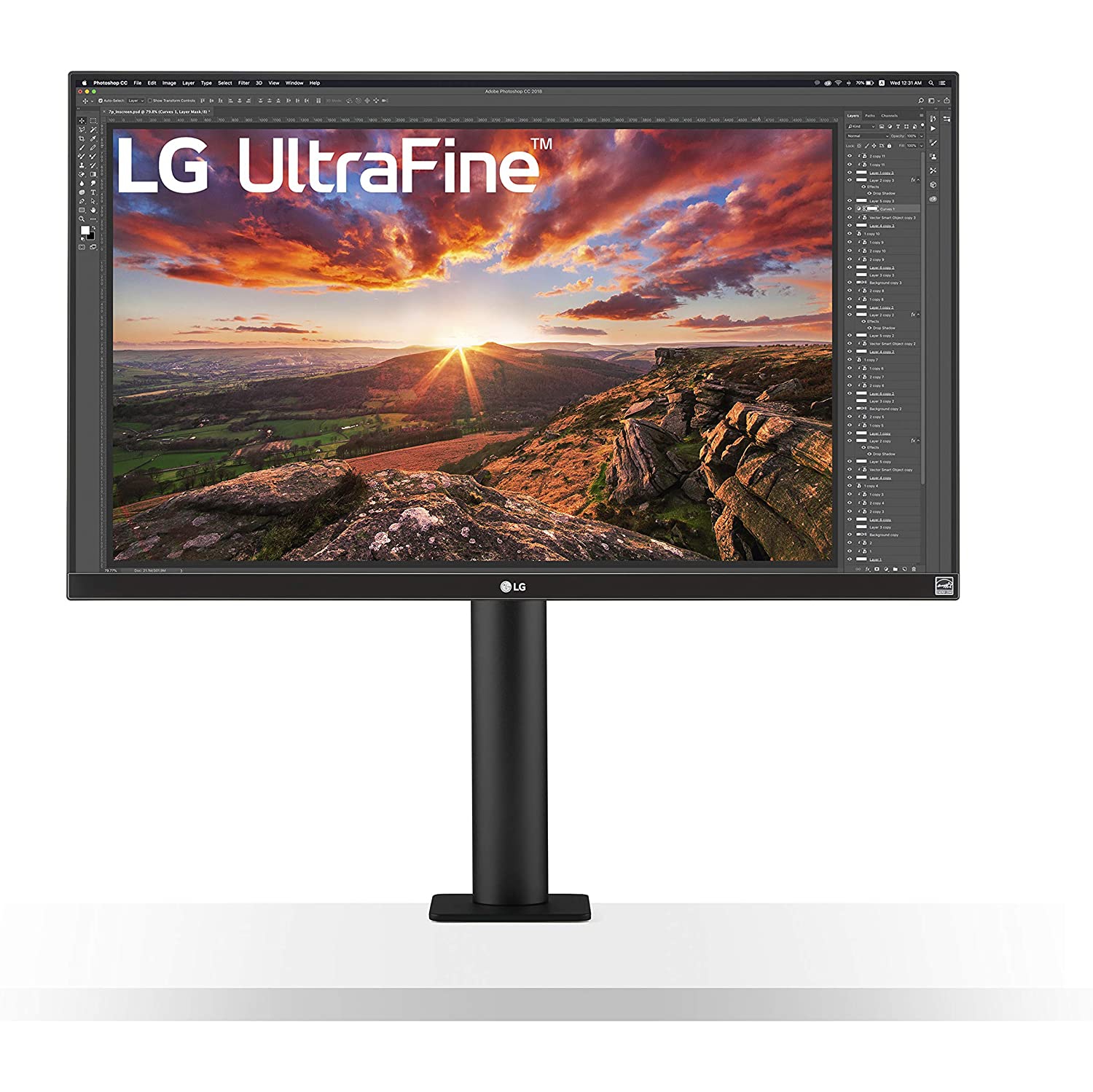 LG ultrafine 27 po UHD 4K IPS 4K, gamme de couleurs sRVB 99 %, DisplayHDR 400, USB-C, Support Ergo