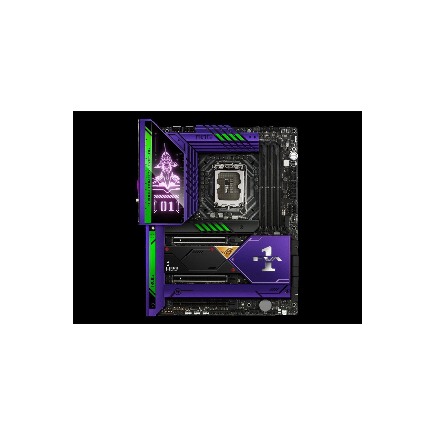 Asus ROG Maximus Z690 Hero EVA 1 128GB RAM DDR5 USB 3.2 Wi-Fi PCIe 5.0 ATX Black Motherboard (90MB1BX0-M0AAY0)