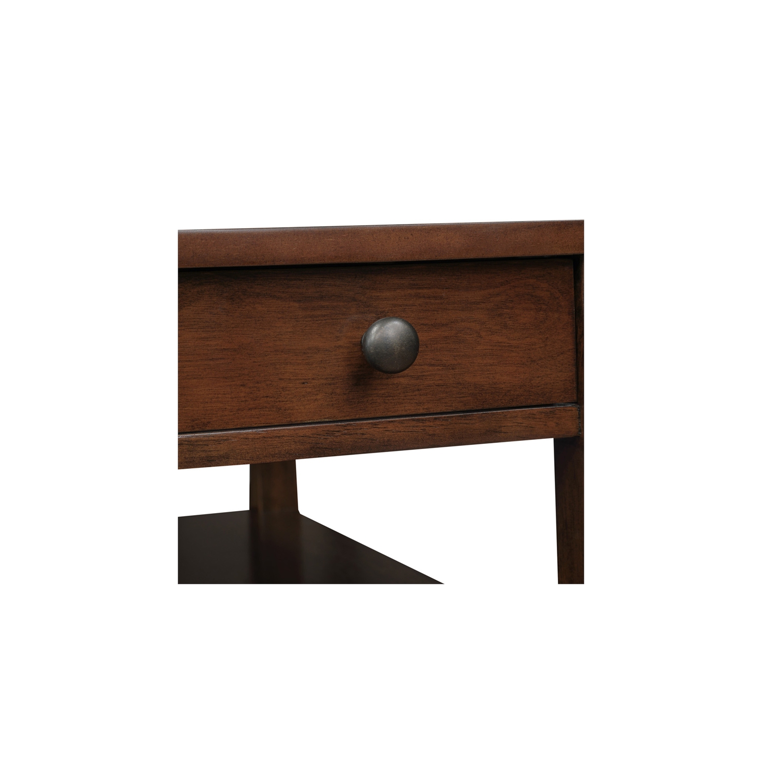 American Heritage One-Drawer End Table w/Charging Station in Espresso Wood