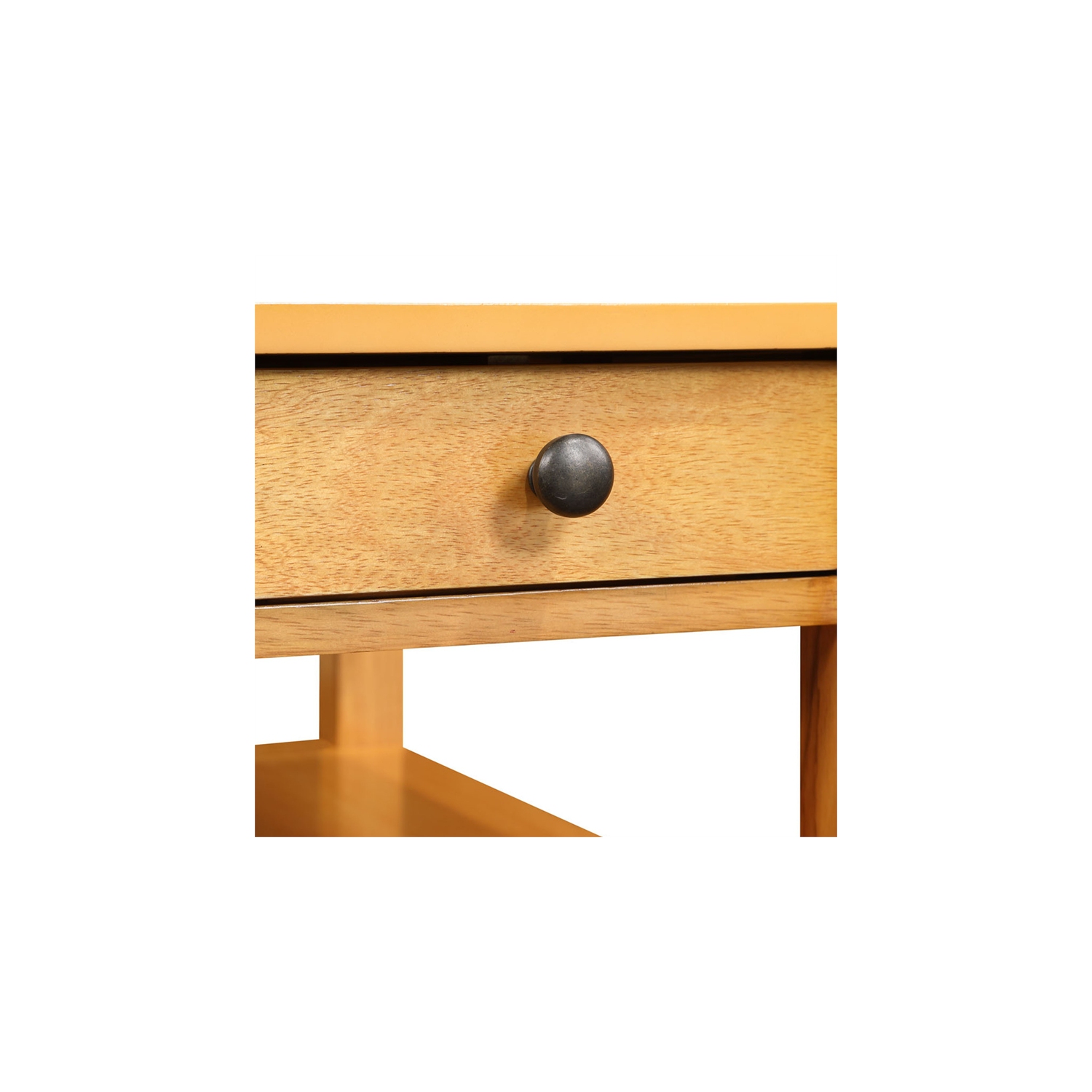 American Heritage One-Drawer End Table w/Charging Station in Caramel Wood Finish