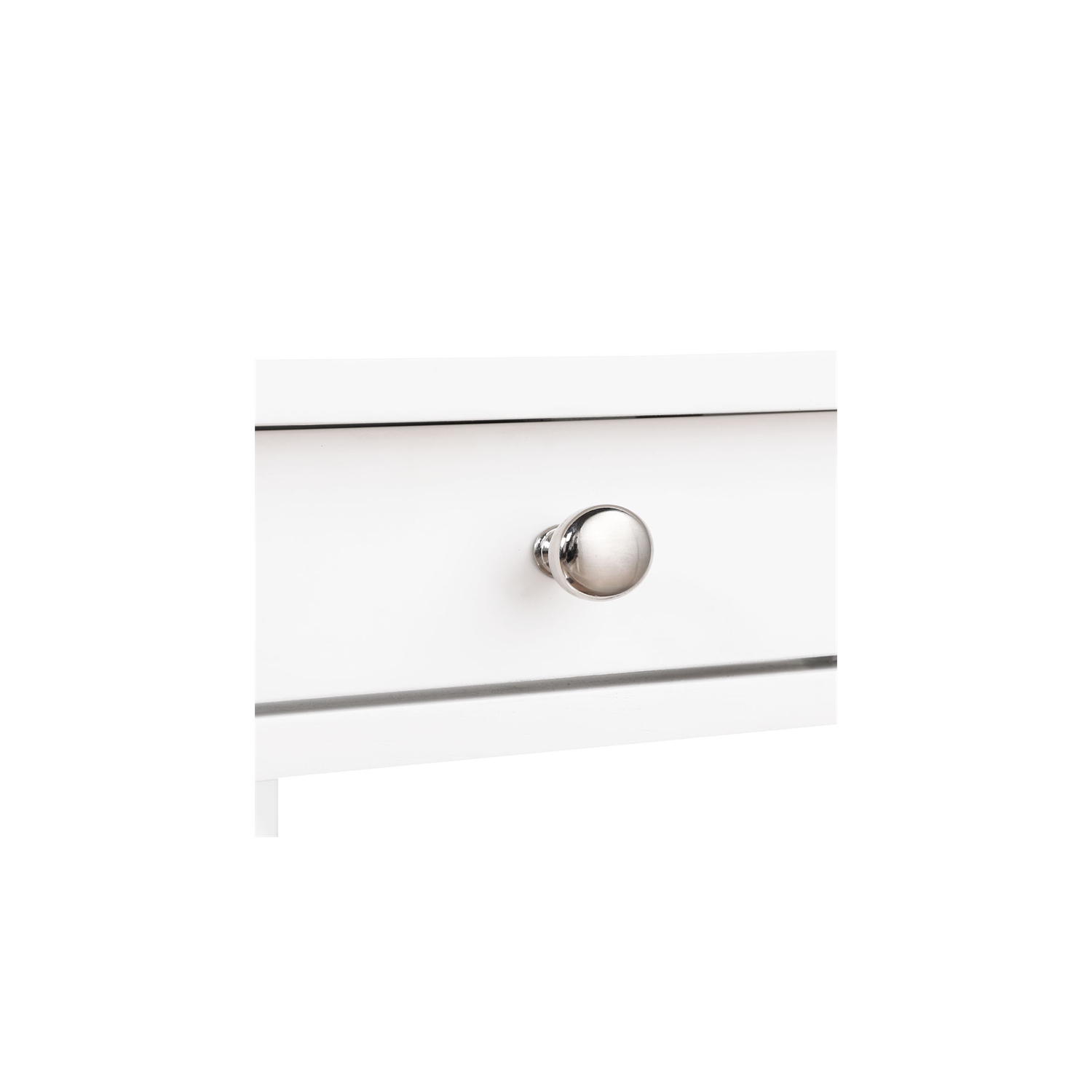 American Heritage One-Drawer End Table with Charging Station in White Wood