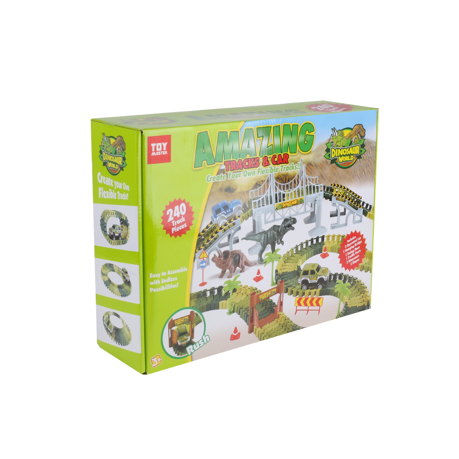 Dinosaur World 240 Pieces Amazing Tracks & Car Set