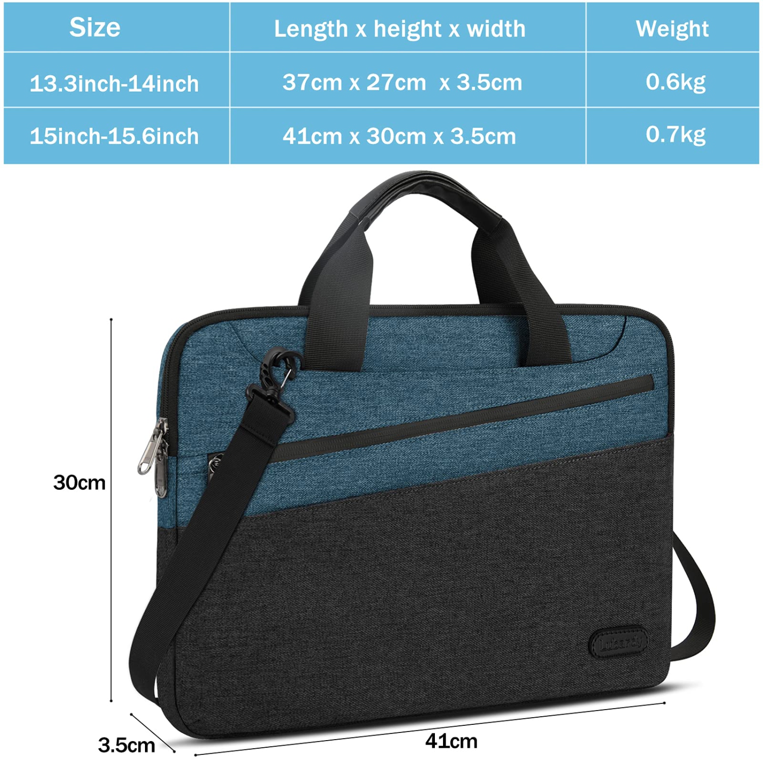 Lubardy Laptop Bag 15.6 Inch Business Briefcase Waterproof