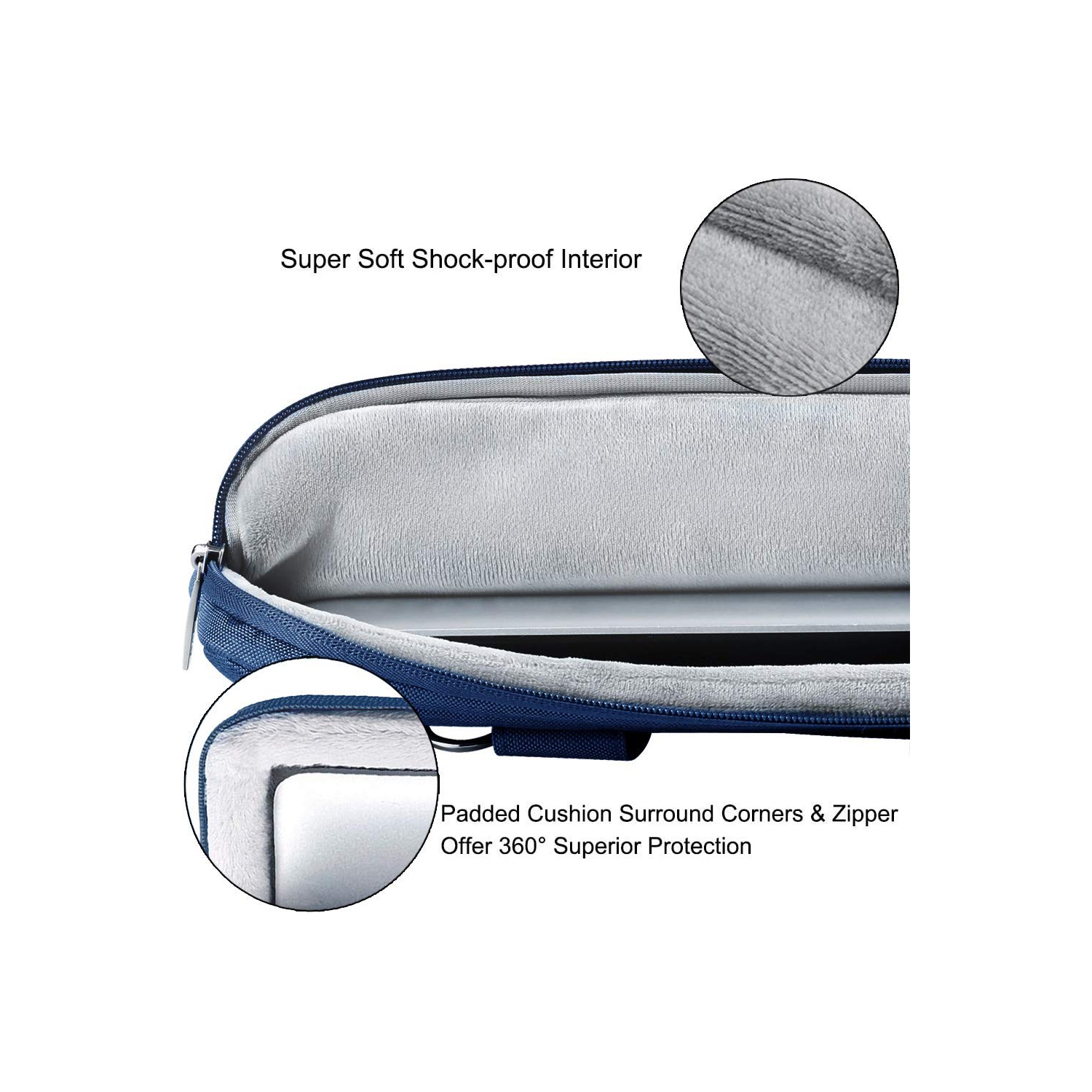 Voova 360° Protective Laptop Bag Case 14-15.6 Inch, Waterproof Slim Computer Sleeve Cover Compatible with MacBook Pro 15/16,