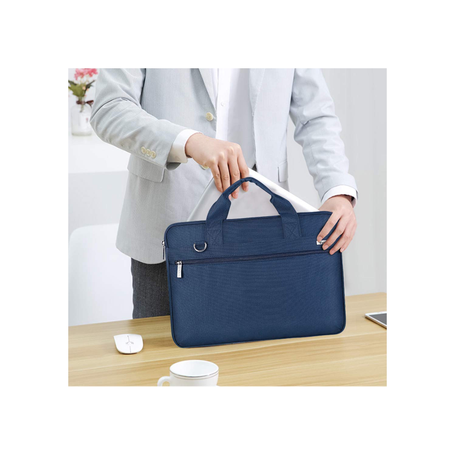 Voova 360° Protective Laptop Bag Case 14-15.6 Inch, Waterproof Slim Computer Sleeve Cover Compatible with MacBook Pro 15/16,