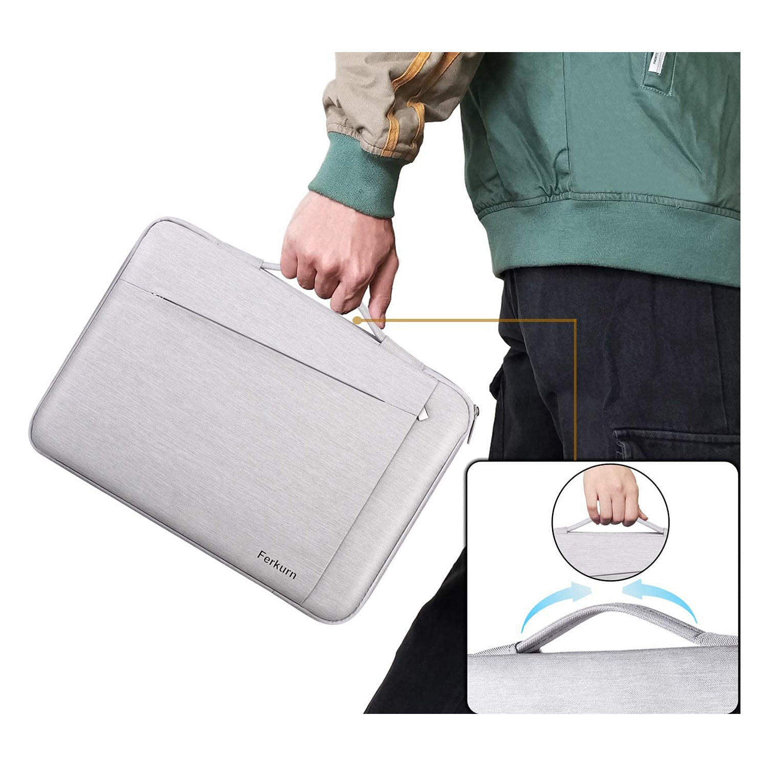 Ferkurn 14-15.6 Inch Laptop Case Sleeve Cover for Dell Inspiron 15 XPS/Surface Laptop 4/2021 MacBook Pro 16 15/ Asus HP Pavi