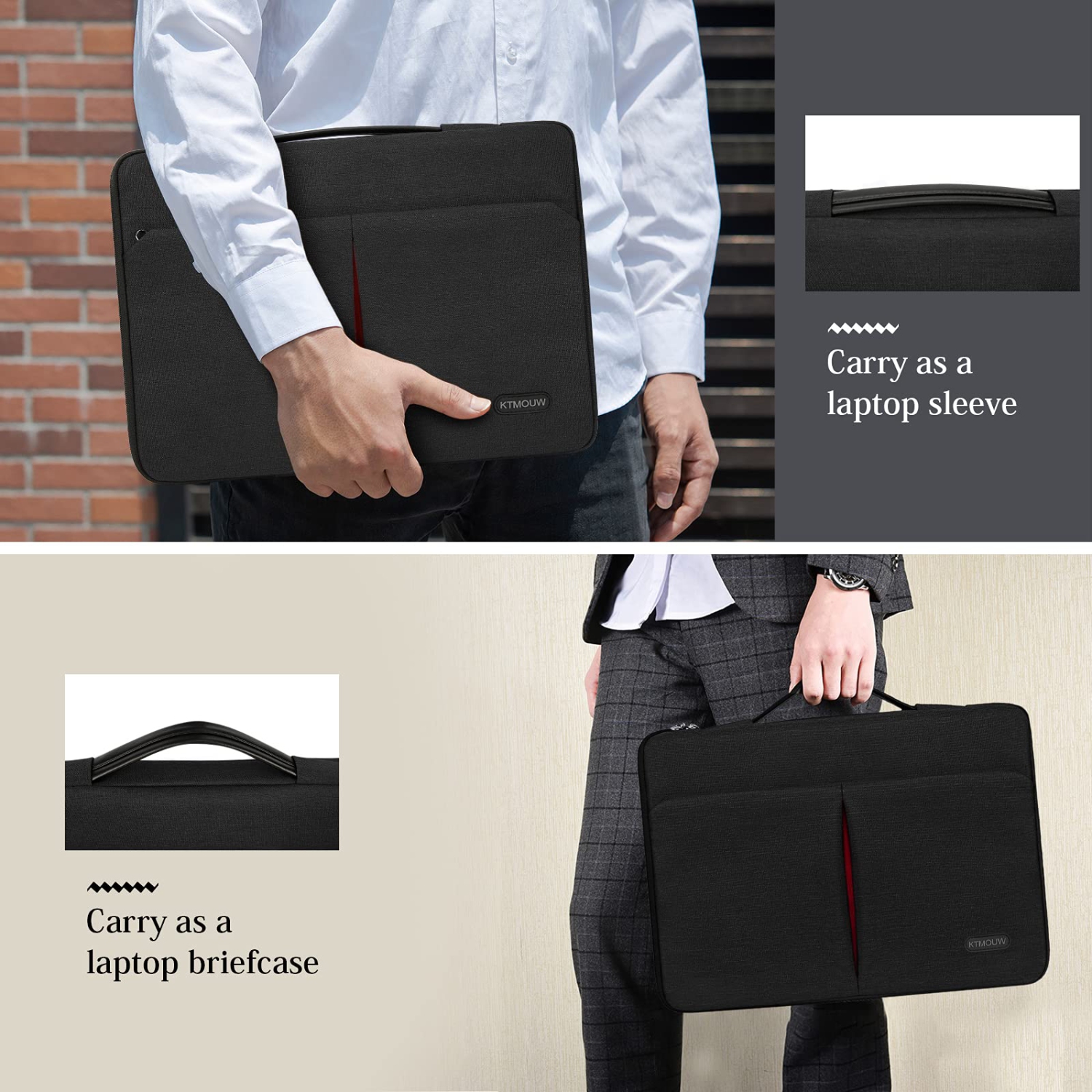 15-15.6 Inch Laptop Sleeve Case 360 Protective Laptop Bag Waterproof Polyester/Tablet Carrying Case Handbag Computer Shockpr