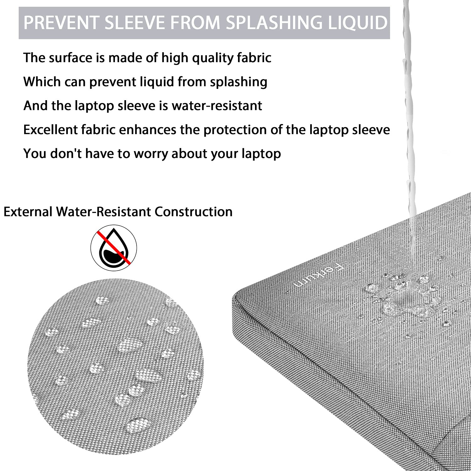 14 inch Laptop Sleeve Case for Chromebook/ ThinkPad IdeaPad/Latitude Inspiron/Pavilion/ZenBook VivoBook/Acer Aspire, Waterproof Protective Laptop