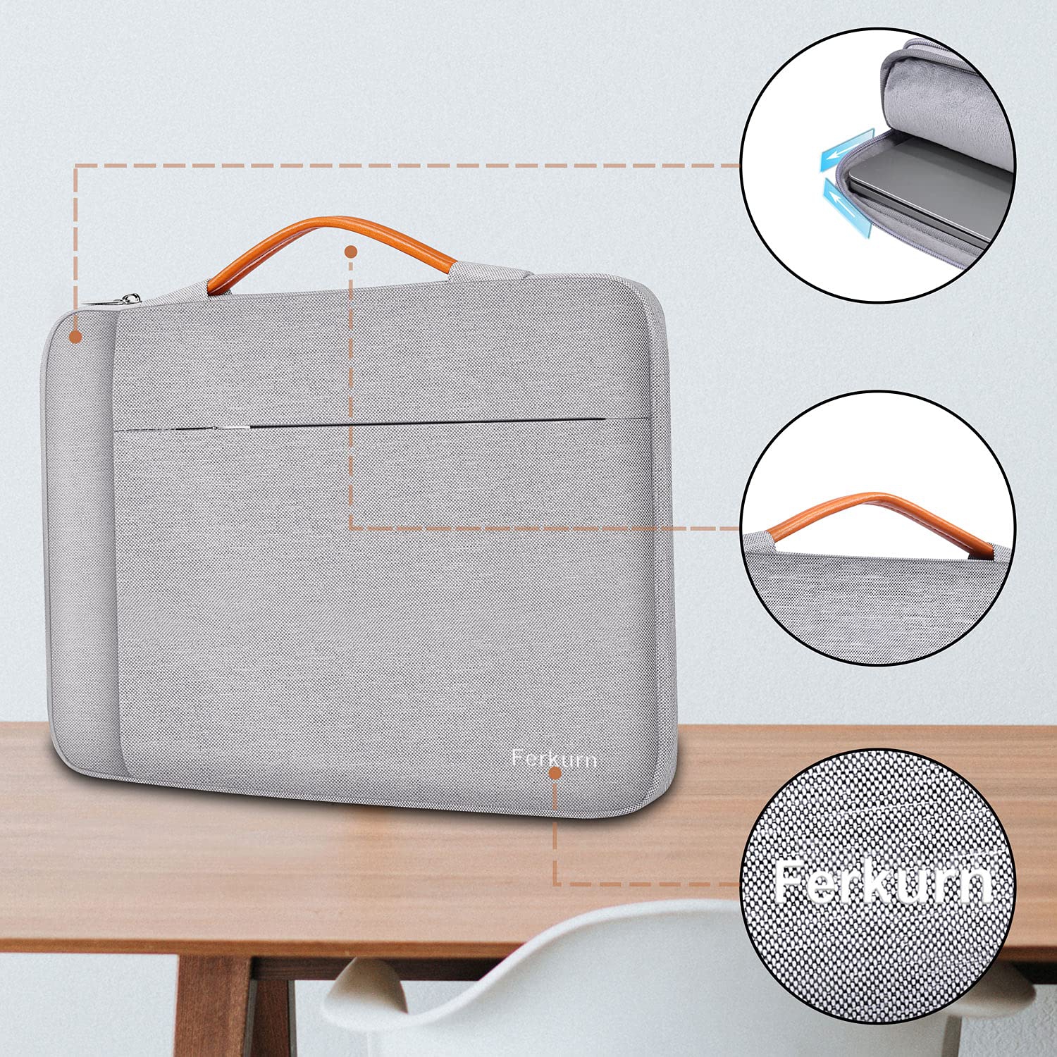 14 inch Laptop Sleeve Case for Chromebook/ ThinkPad IdeaPad/Latitude Inspiron/Pavilion/ZenBook VivoBook/Acer Aspire, Waterproof Protective Laptop