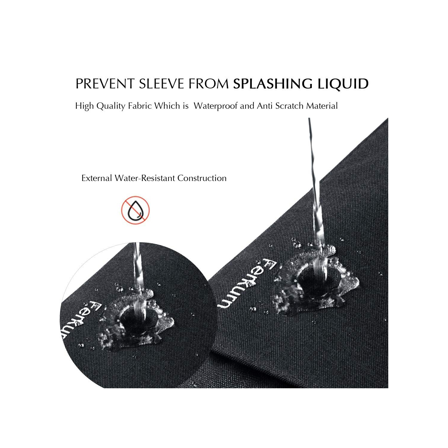 Étui Ferkurne 14 po pour portable Inspiron 15 XPS/Surface Laptop 4/2021 MacBook Pro 15.6 16 15/Asus Pavi de Dell