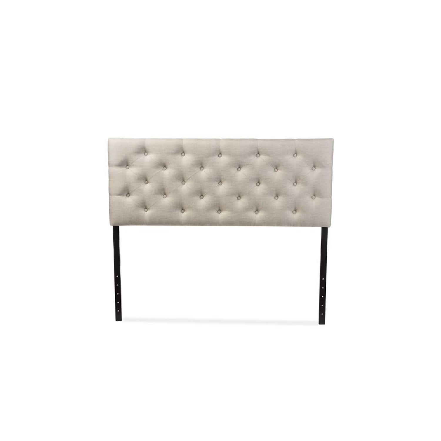 Baxton Studio Viviana Tufted Queen Panel Headboard in Light Beige