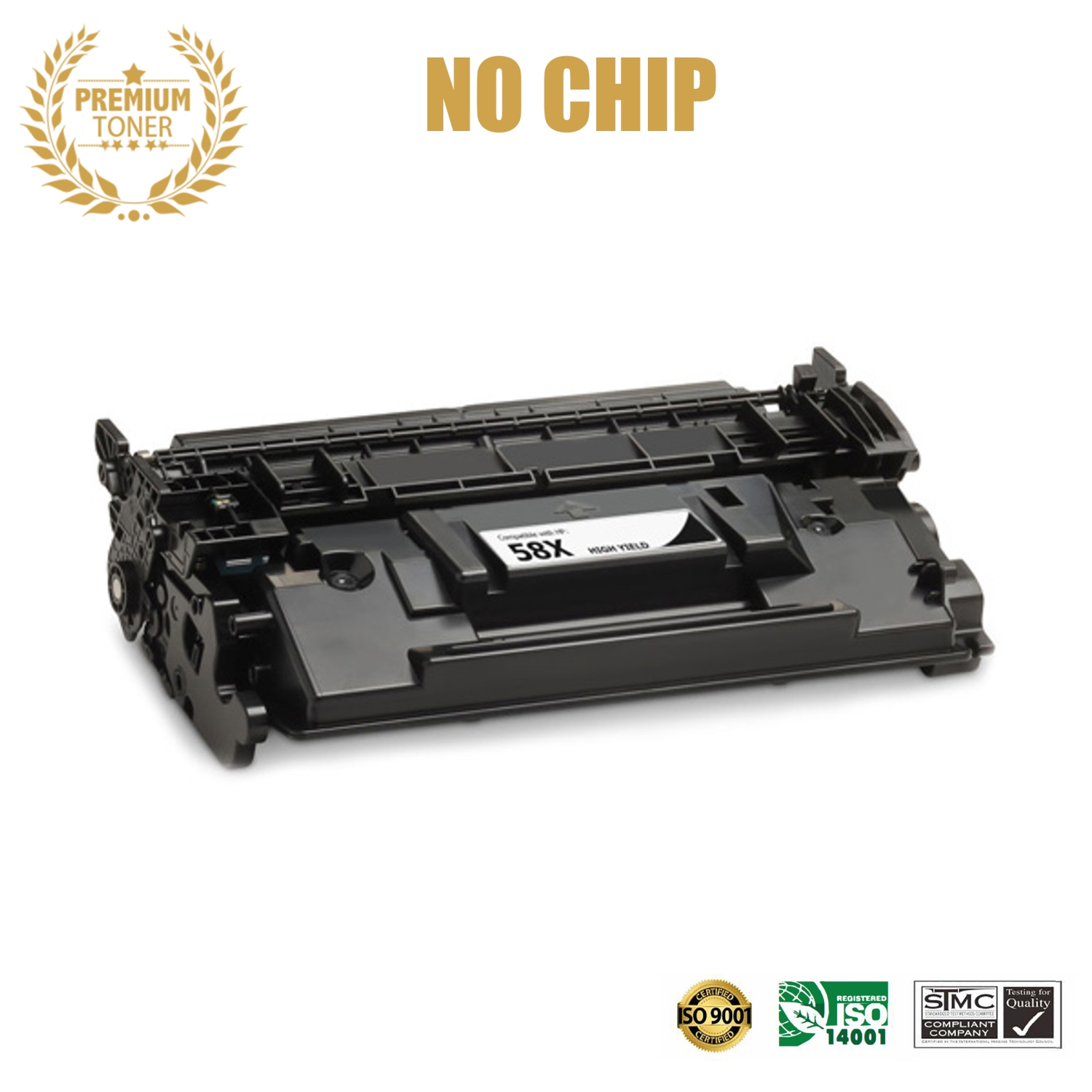 [No Chip] Ultra Toner® Compatible Replacement for HP 58X CF258X High Yield Black Toner Cartridge - HP LaserJet M406dn MFP M430f LaserJet Pro M304
