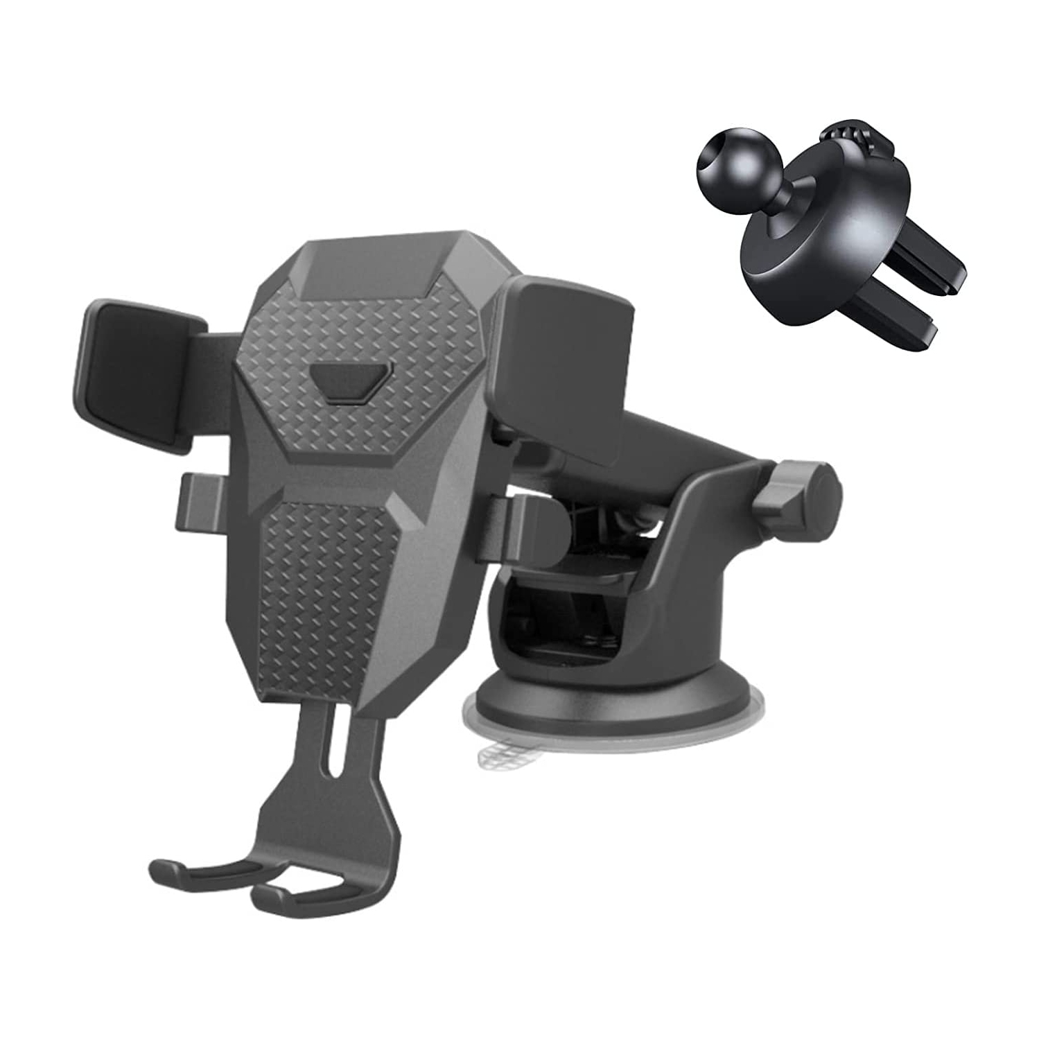 Car Phone Mount, Long Arm Suction Cup Phone Holder for Car Dashboard Windshield Air Vent Hands Free Clip Cell Phone Holder Compatible with All Mobile