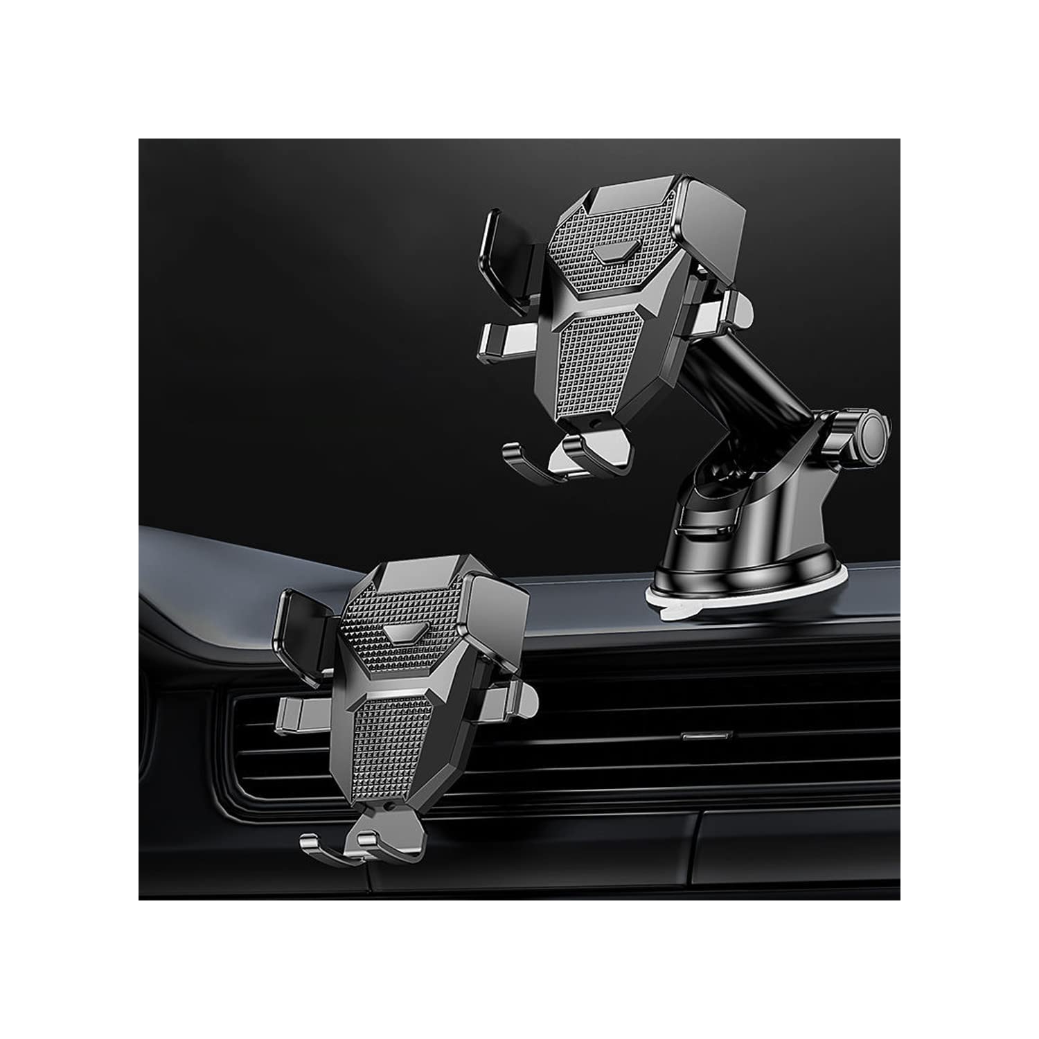 Car Phone Mount, Long Arm Suction Cup Phone Holder for Car Dashboard Windshield Air Vent Hands Free Clip Cell Phone Holder Compatible with All Mobile