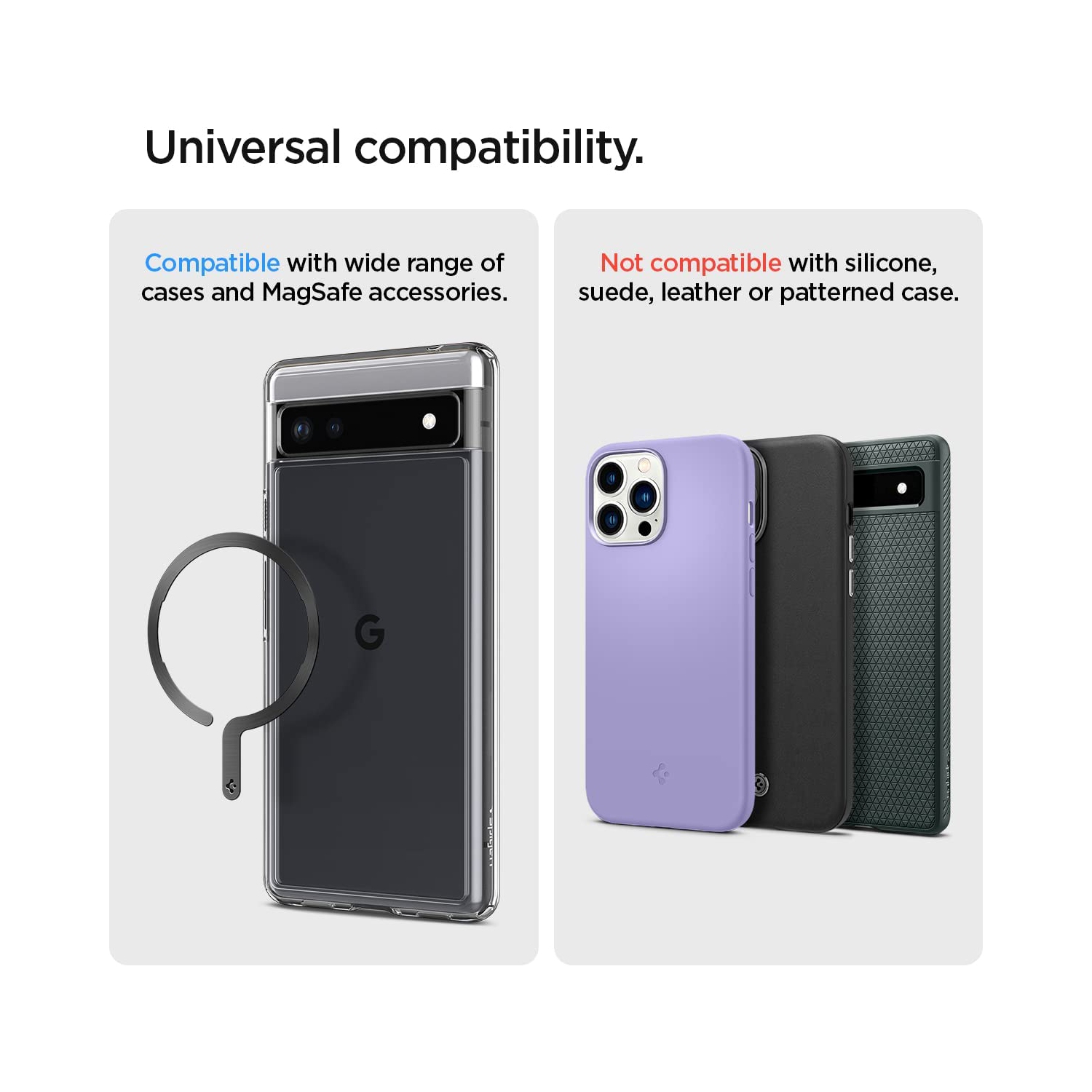 OneTap Ring Adapter for Mag Safe-Compatibility with EZ-Fit Kit [Add Mag Safe Compatibility to Non-Mag Safe Case ] - 1 Pack - Matt Black