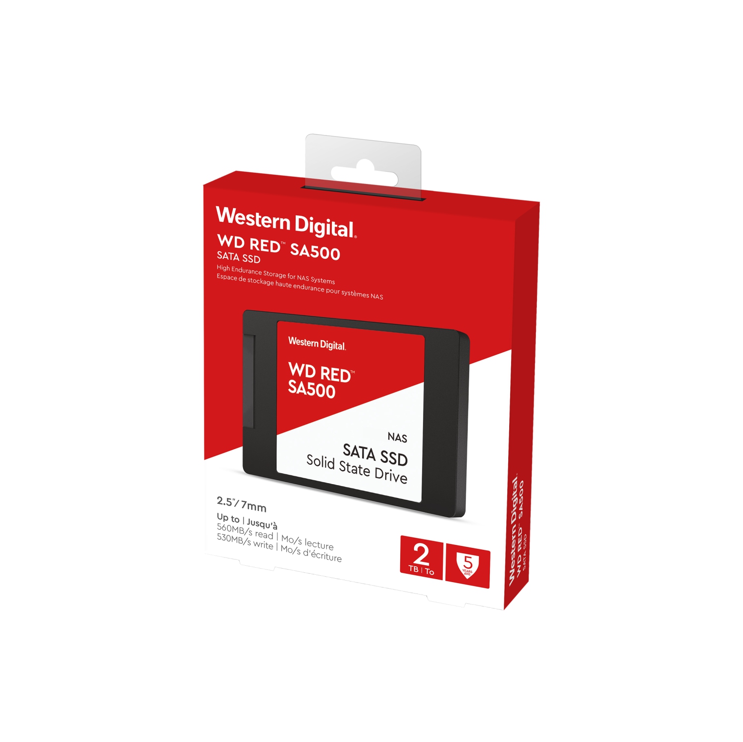 WD Red SA500 2TB SATA SSD 2.5インチ WD Red® SA500 NAS SATA SSD, 2TB, 2.5