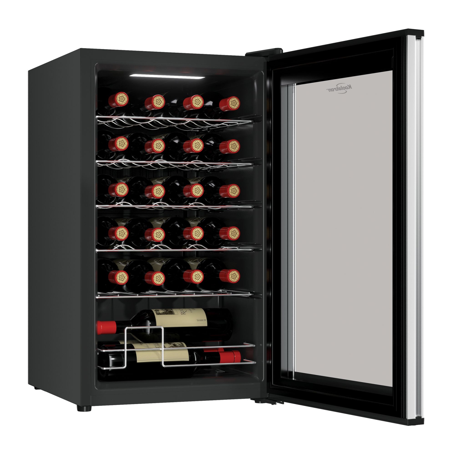 Koolatron 24 Bottle Wine Cooler Black 2.4 cu ft Freestanding Compressor Wine Fridge