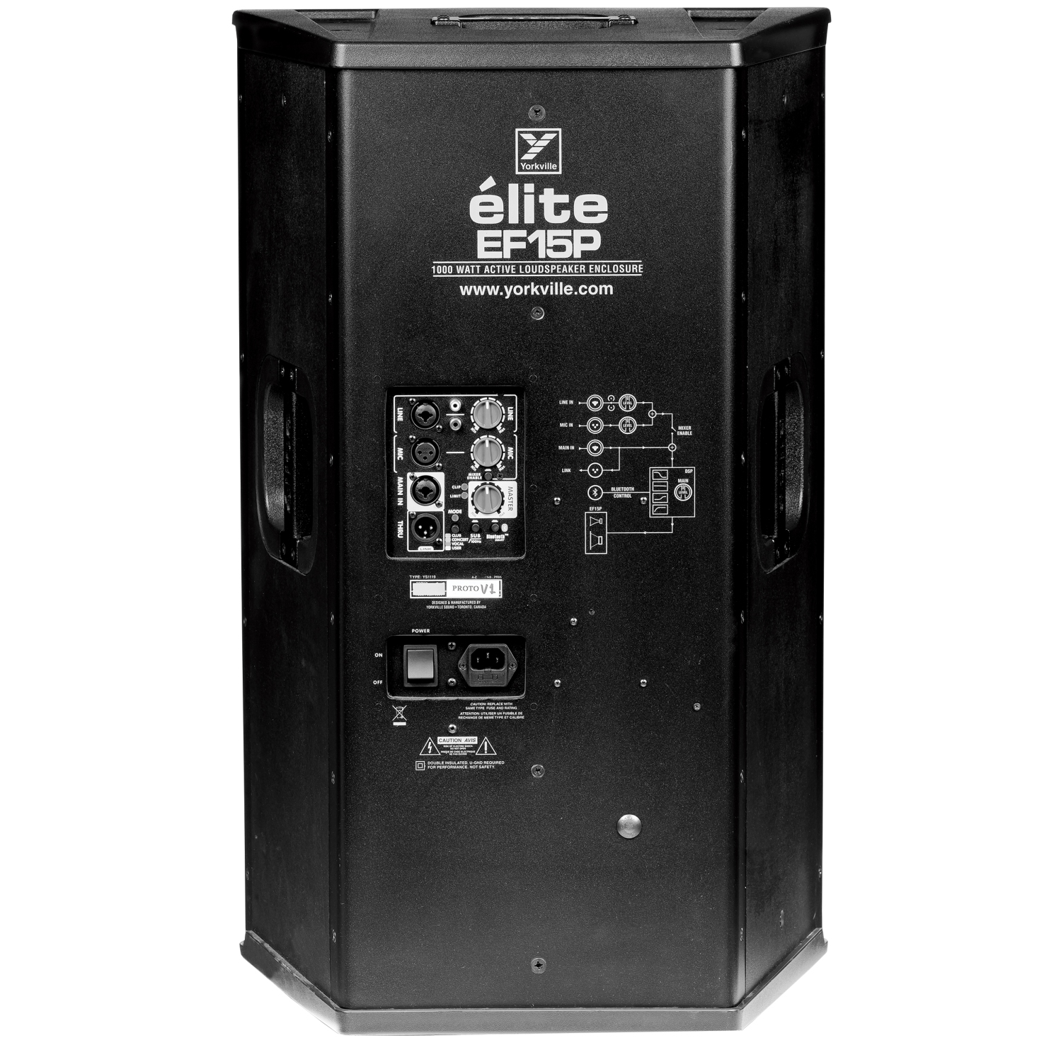 Armoire de sonorisation active à pavillon 15 po et 1200 W Sound Elite de Yorkville