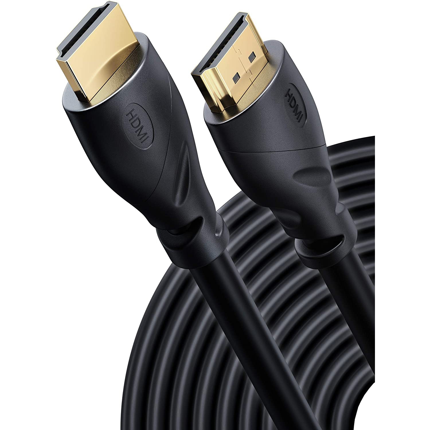 PowerBear 4K HDMI Cable 50 ft | High Speed, Rubber & Gold Connectors, 4K @ 60Hz, Ultra HD, 2K, 1080P, & ARC Compatible for Laptop, Monitor, PS5, PS4, Xbox One, Apple TV & More