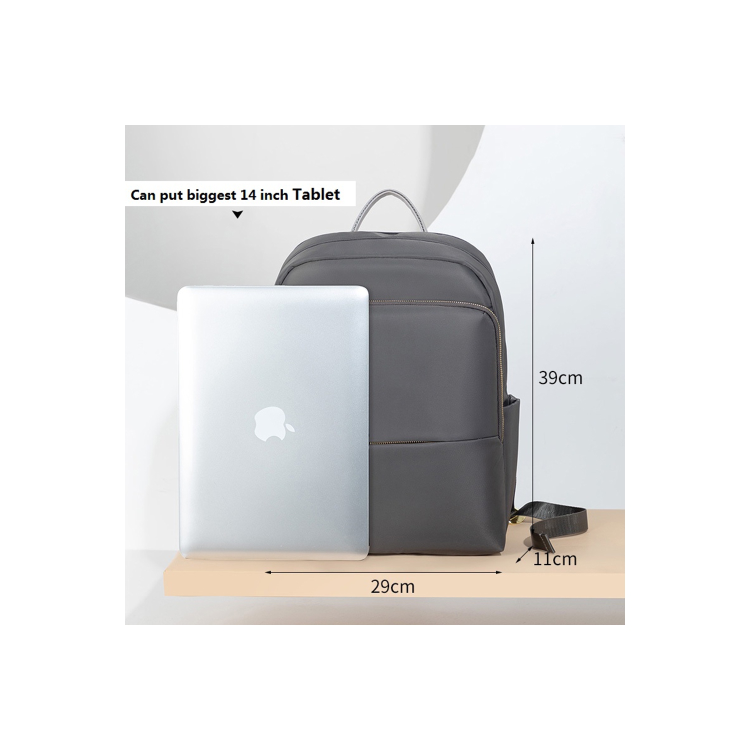 navor Backpack for Girls/Women Waterproof Daypack Casual Laptop Bag Convertible Business/Travel Backpack/Handbag -Gray Goose