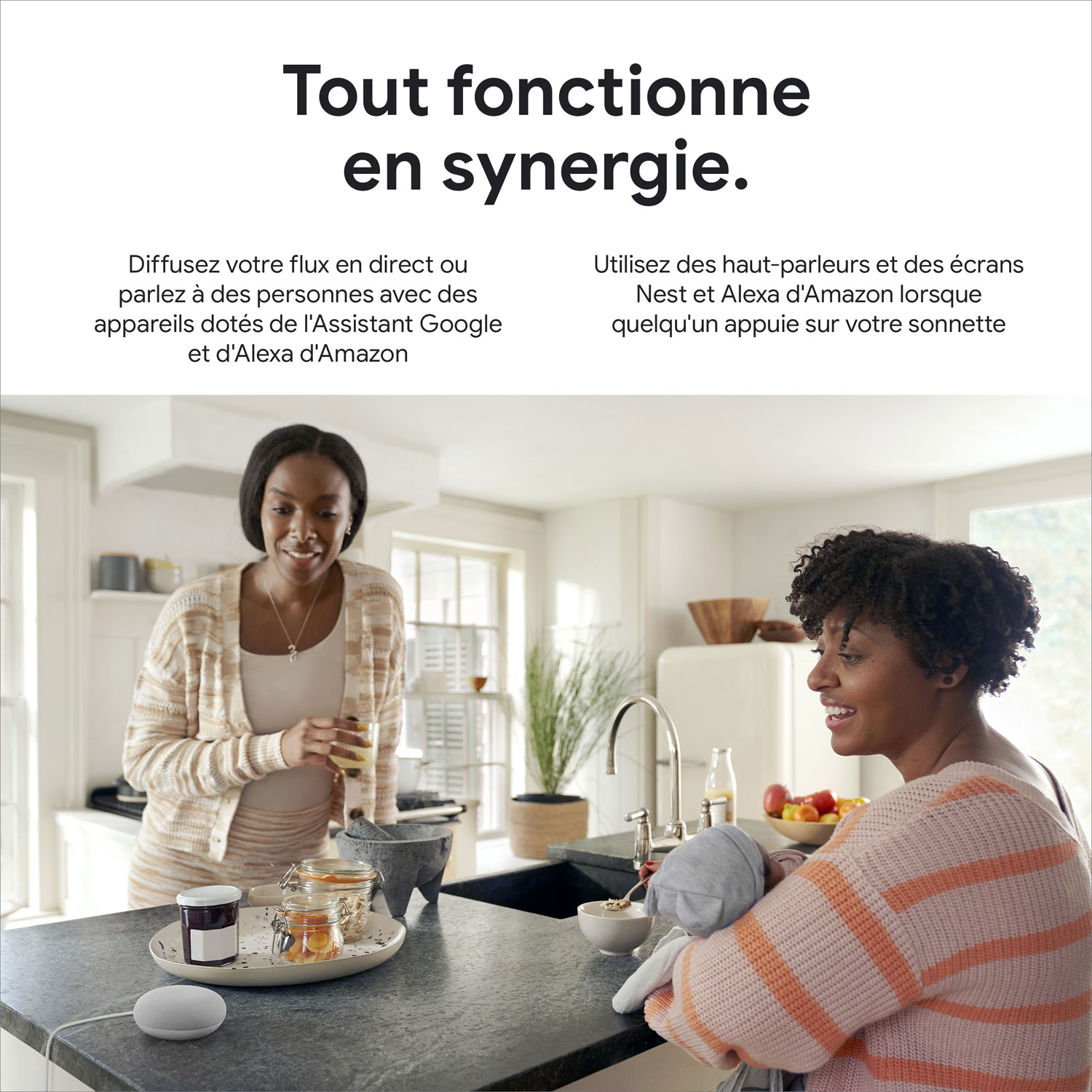 Sonnette vidéo Wi-Fi Google Nest (2e génération) - Cendré