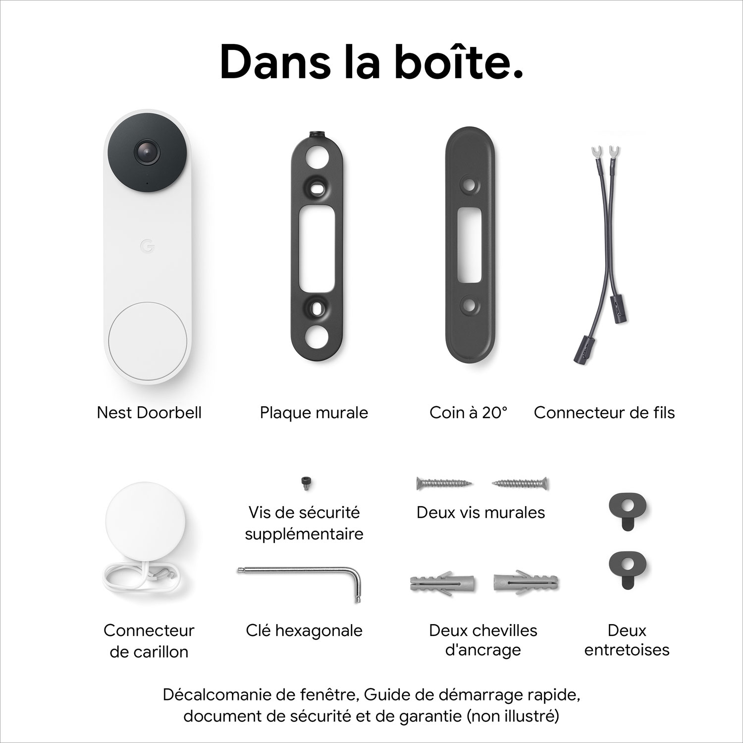 Google Nest Wi-Fi Video Doorbell (2nd Gen) - Snow