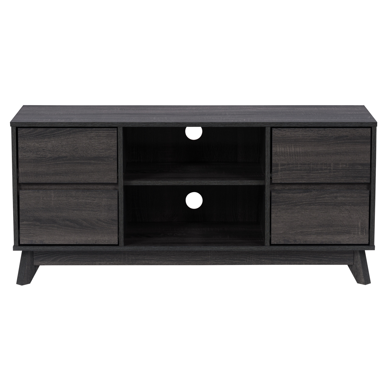 CorLiving THW-540-B Hollywood Dark Grey Wood Grain TV Stand with Drawers for TVs up to 55"