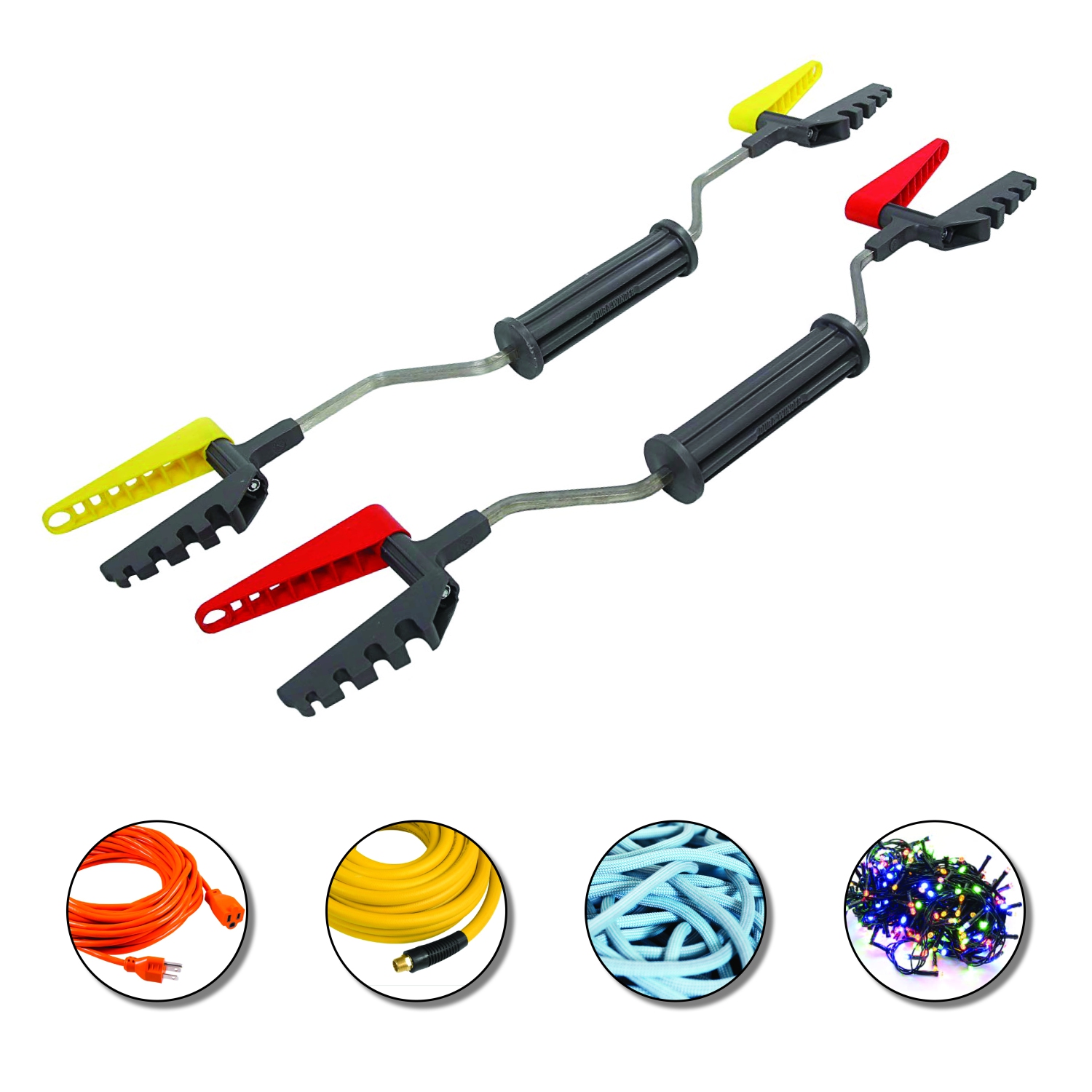 DuraWinder Small & Large: 5-100 ft and 5-150 ft Quick Winding & Release Storage Reel Organizer