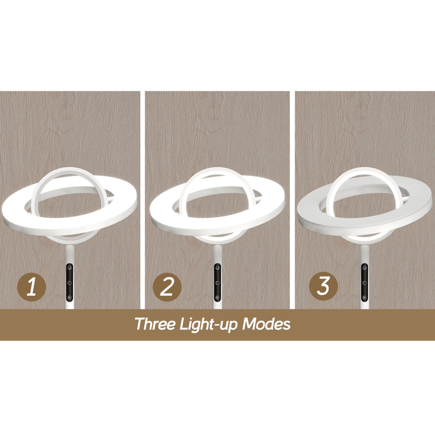 WAMPAT White Floor Lamp, 30W/3000LM LED Modern Torchiere Bright Lamps, Height Adjustable Tall Standing Light for Bedroom Living Room, Remote&Touch