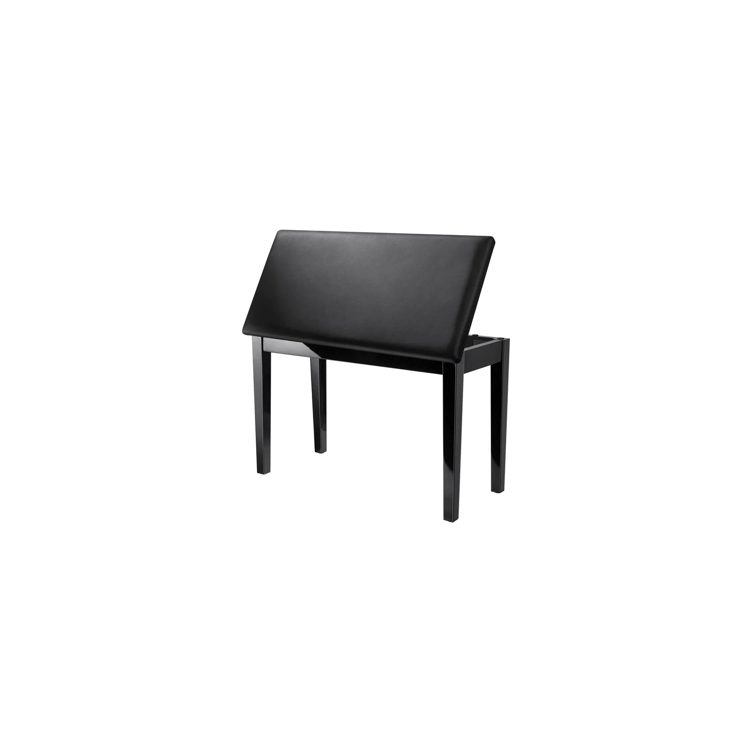 Donner Two-Seater Piano Bench with Storage Black