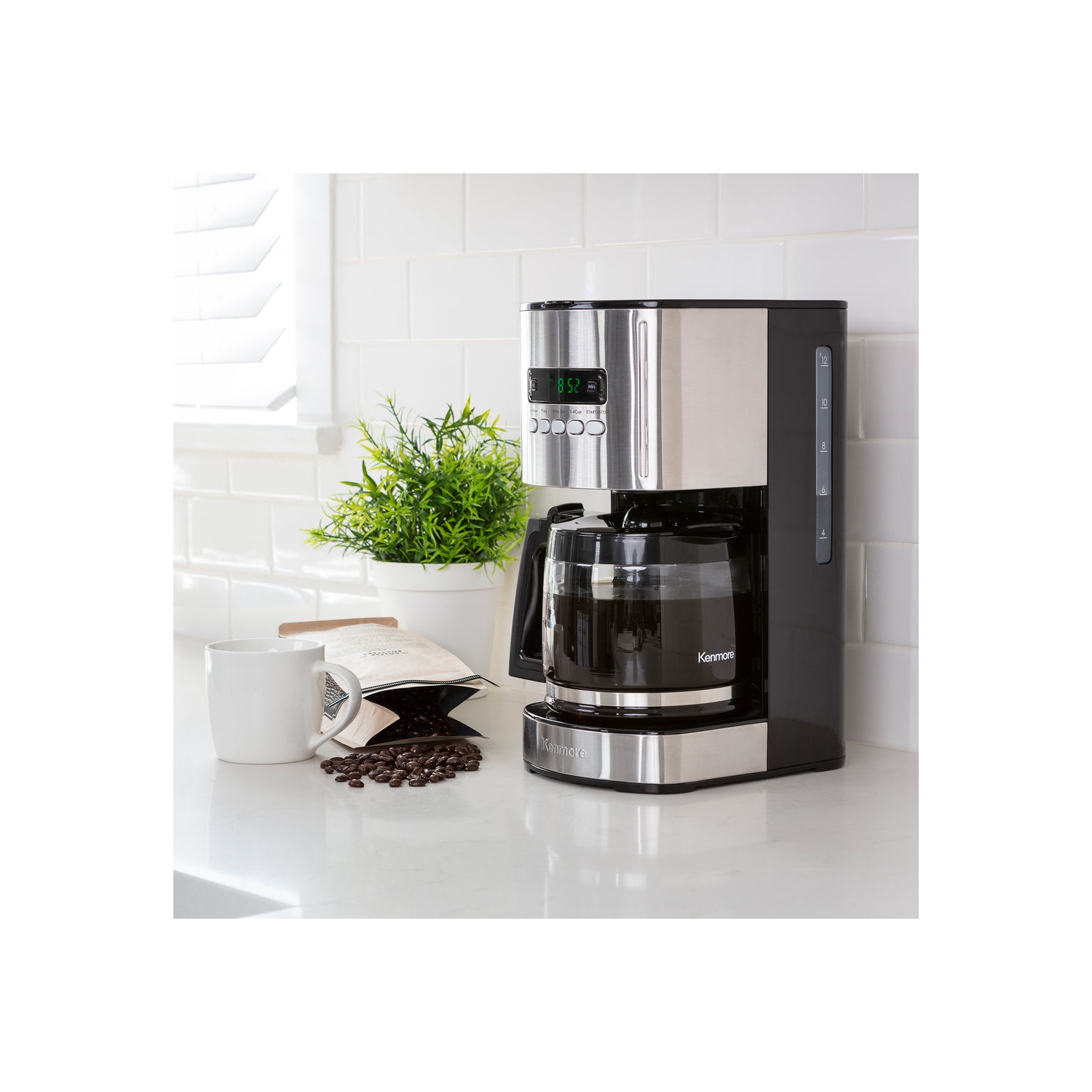 Kenmore Aroma Control Programmable 12-cup Coffee Maker, Black/Stainless