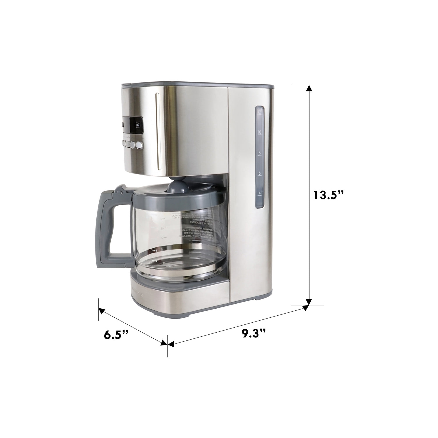 Kenmore Aroma Control 12-Cup Programmable Coffee Maker, Stainless Steel Drip Coffee Machine, Glass Carafe, Reusable Filter, Timer, Digital Display.