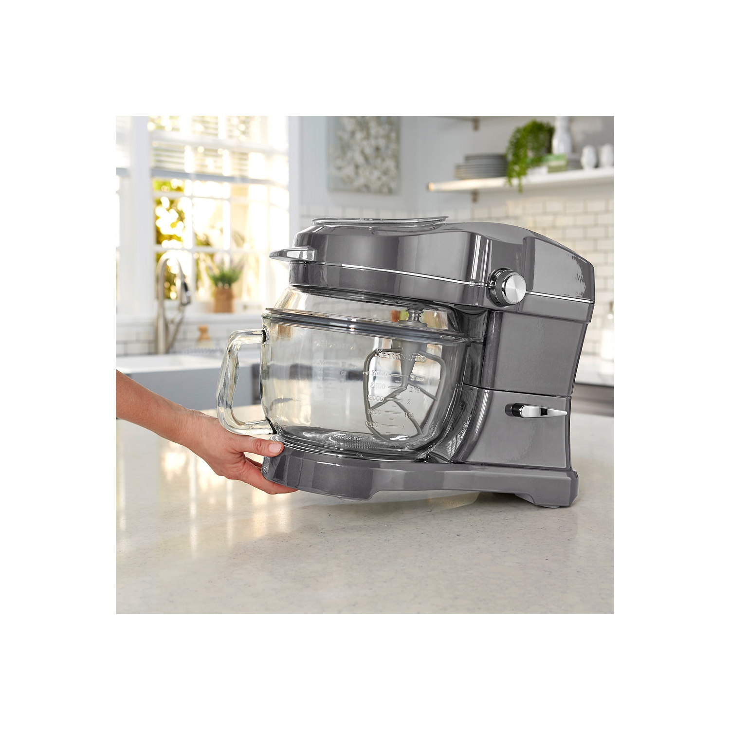 Batteur sur socle Elite Ovation de Kenmore avec couvercle pour 5 pintes, 500 W, gris