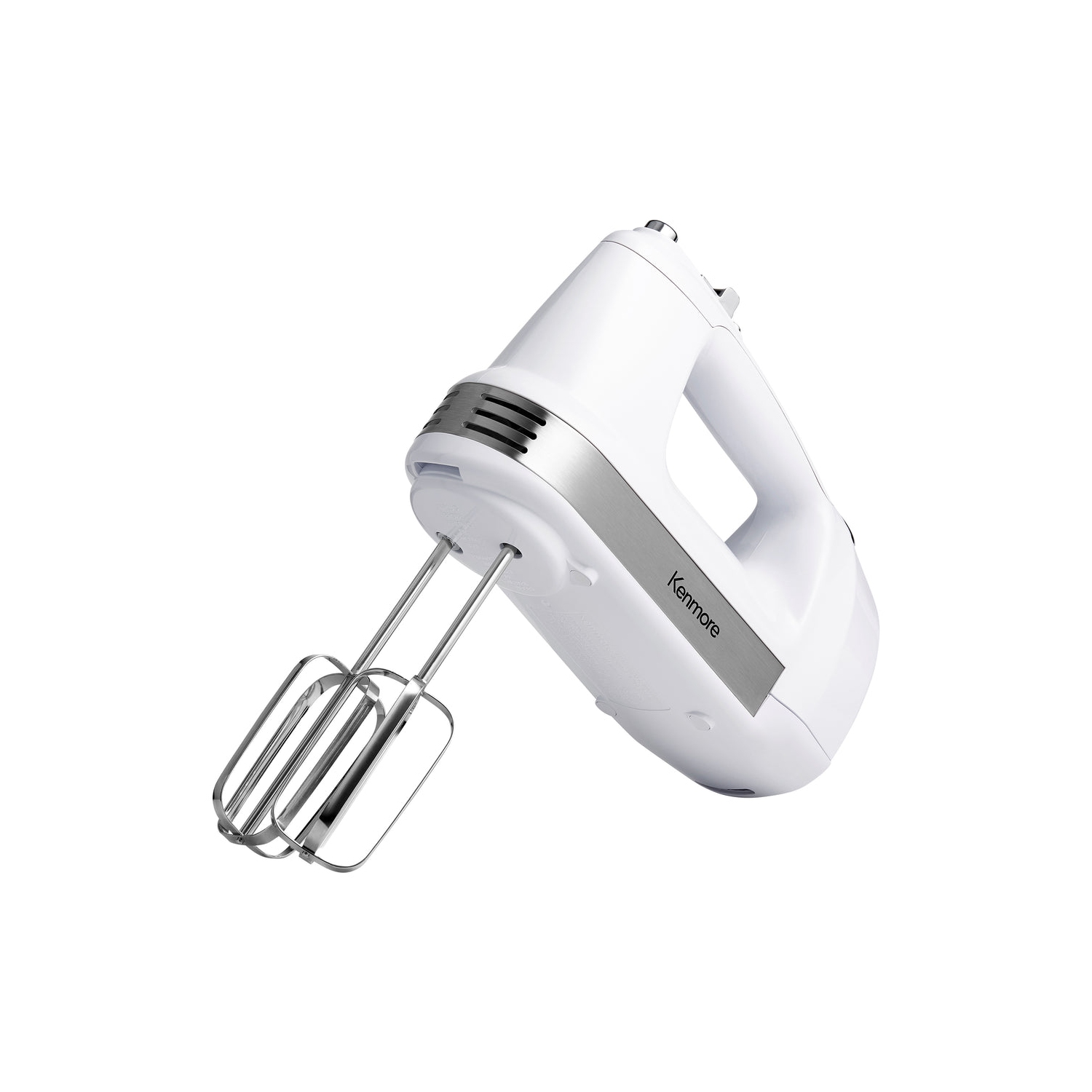 Kenmore 5-Speed Hand Mixer Beater Blender 250W White Includes Dishwasher-Safe Beaters, Dough Hooks & Liquid Blending Rod Automatic Cord Retraction