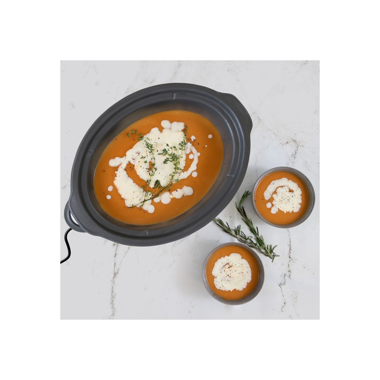 Kenmore 5 qt Slow Cooker, Black and Gray, Compact Countertop Cooking, Simple Dial Control