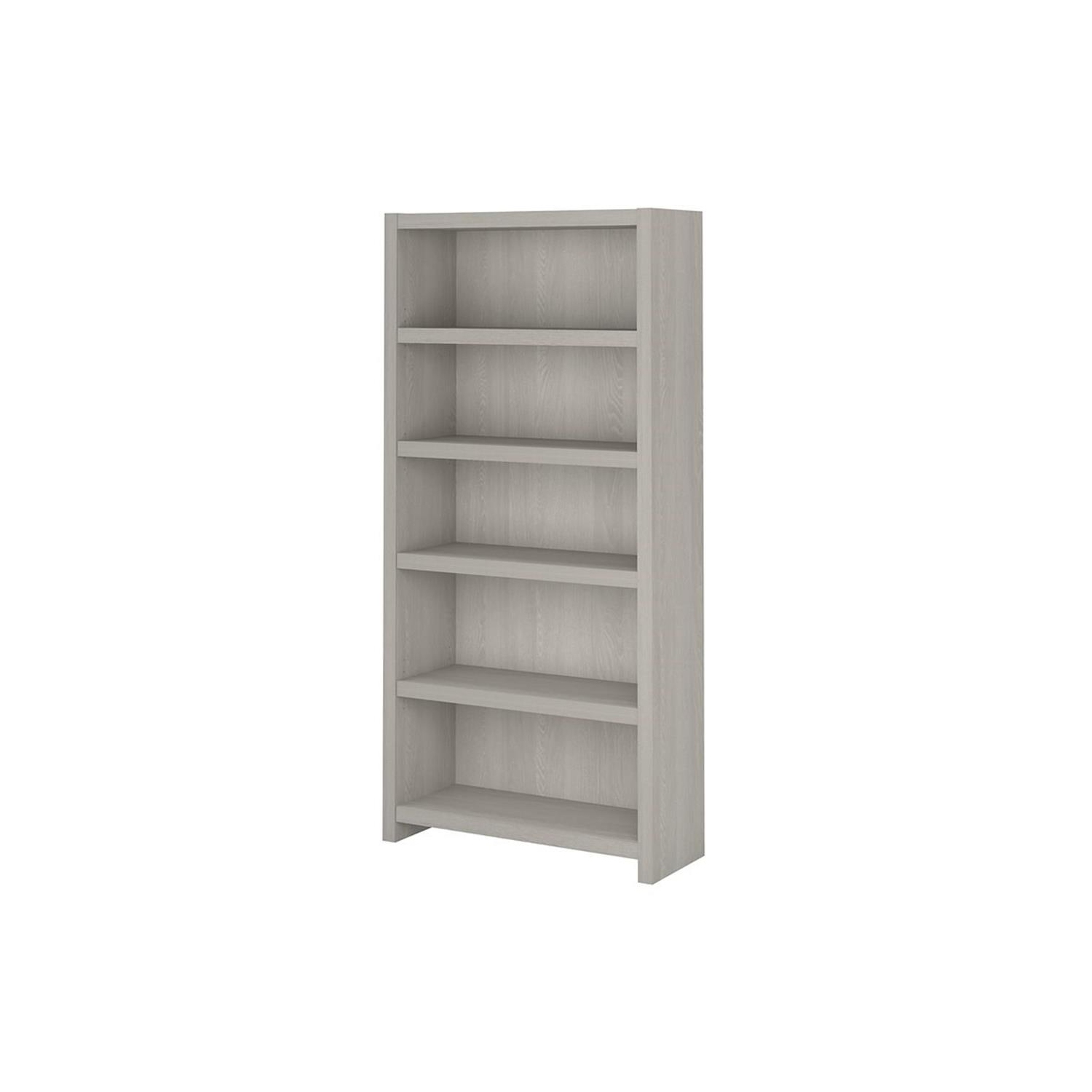 Echo 5 Shelf Bookcase in Gray Sand - Engineered Wood