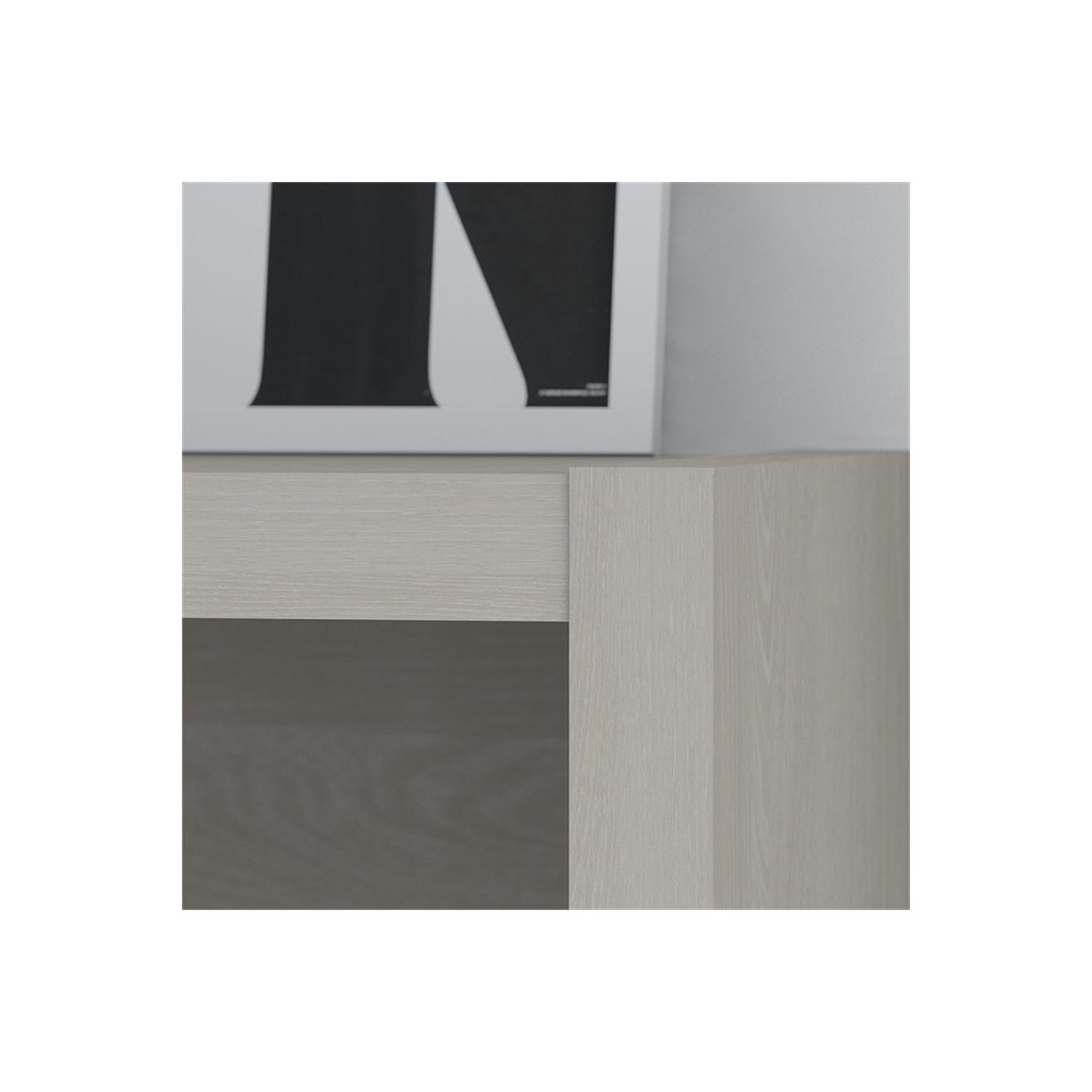 Echo 5 Shelf Bookcase in Gray Sand - Engineered Wood