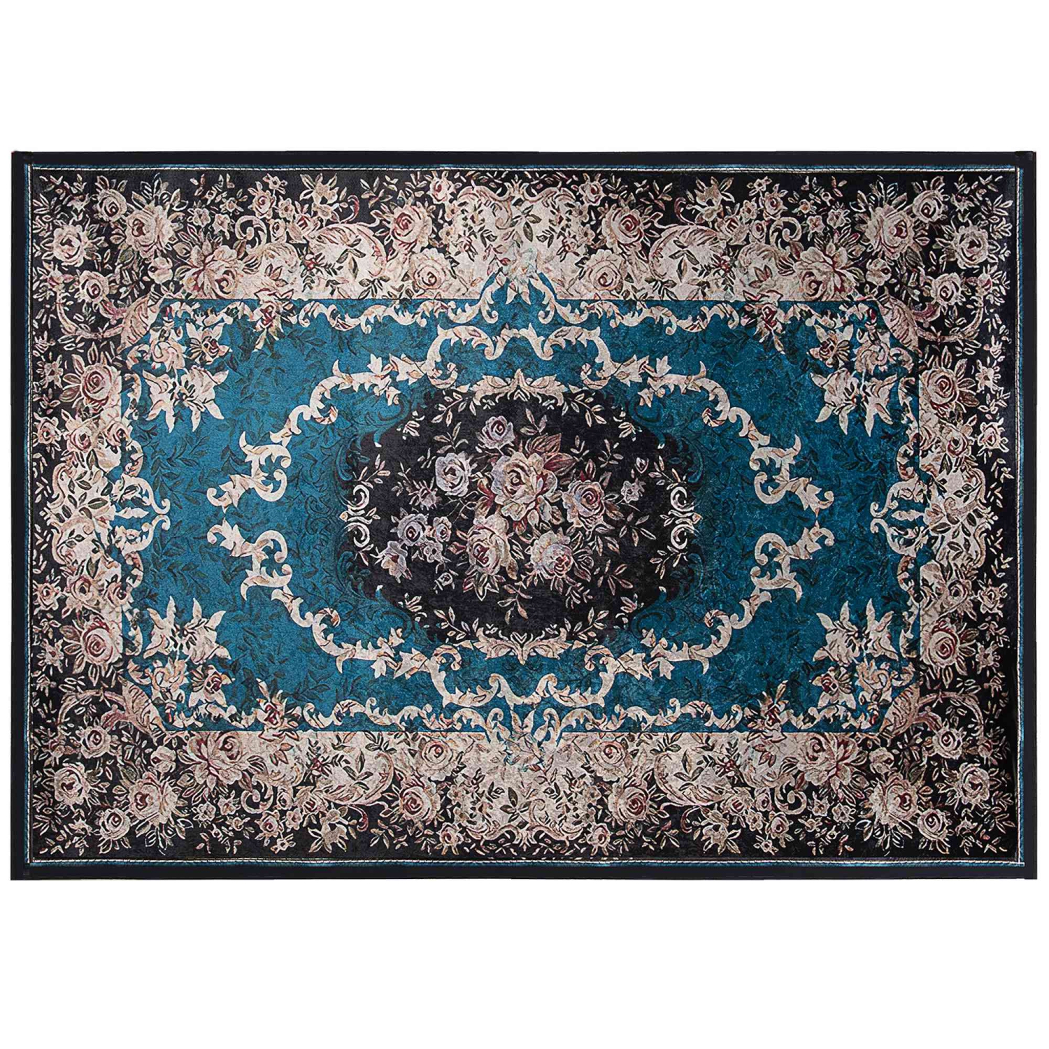 Costway Area Rug 5'4" x 7'7" Non-Shedding Anti-slip Carpet Vintage Living Room Bedroom