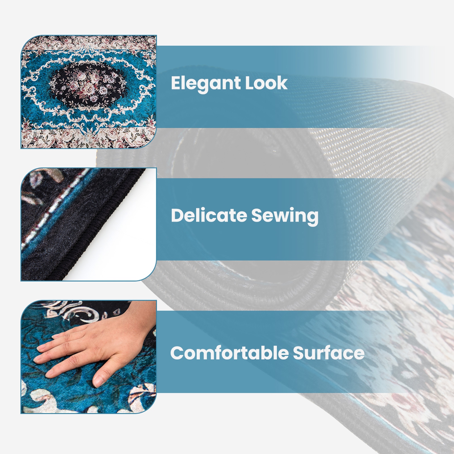 Costway Area Rug 5'4" x 7'7" Non-Shedding Anti-slip Carpet Vintage Living Room Bedroom