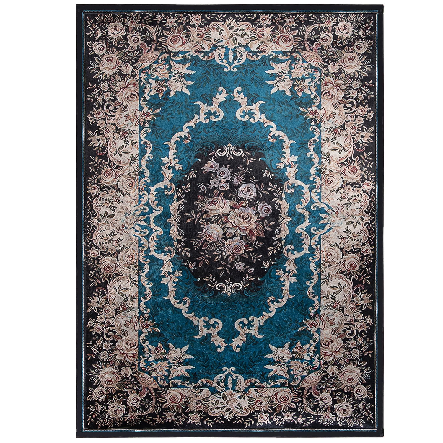 Costway Area Rug 5'4" x 7'7" Non-Shedding Anti-slip Carpet Vintage Living Room Bedroom