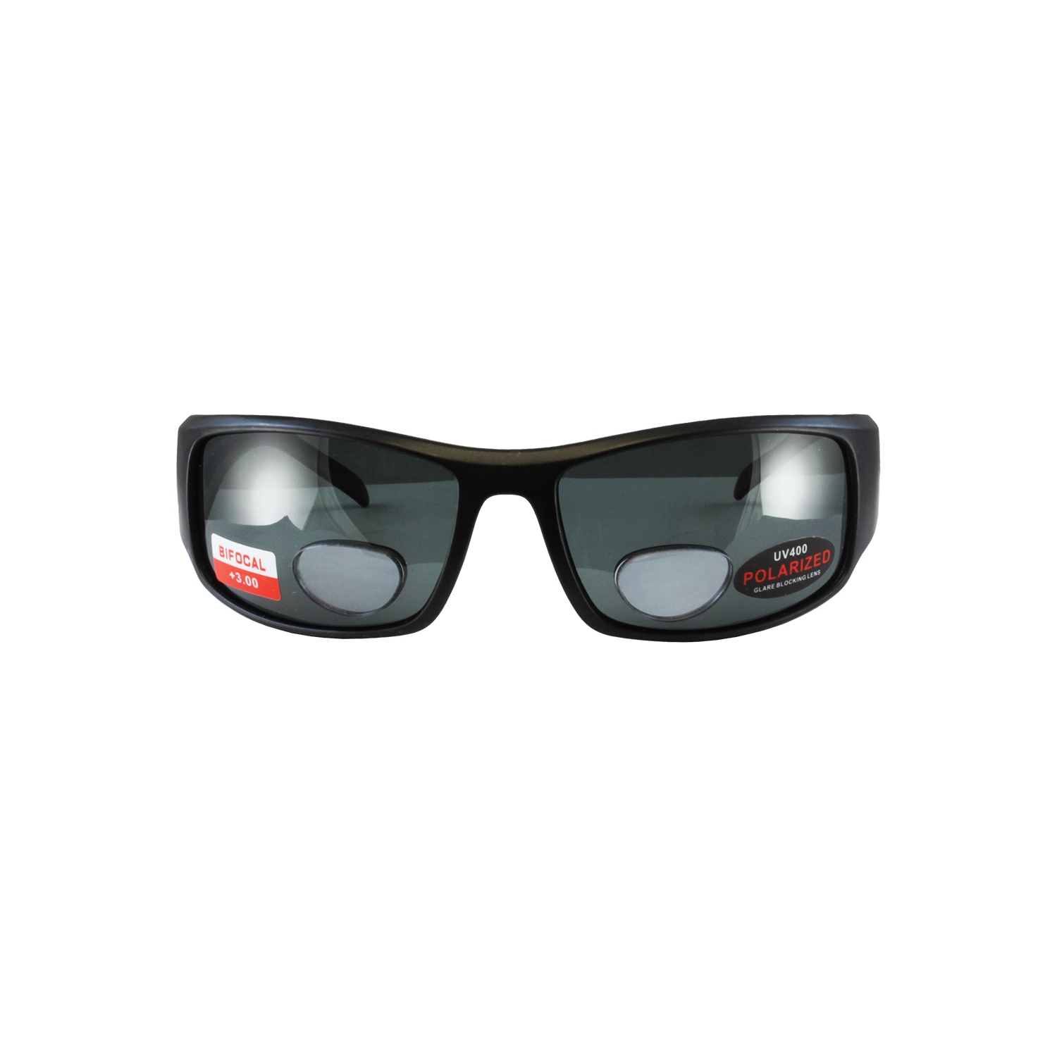 BlueWater Polarized Bifocal 1 Sunglasses Matte Black Frames +1.5