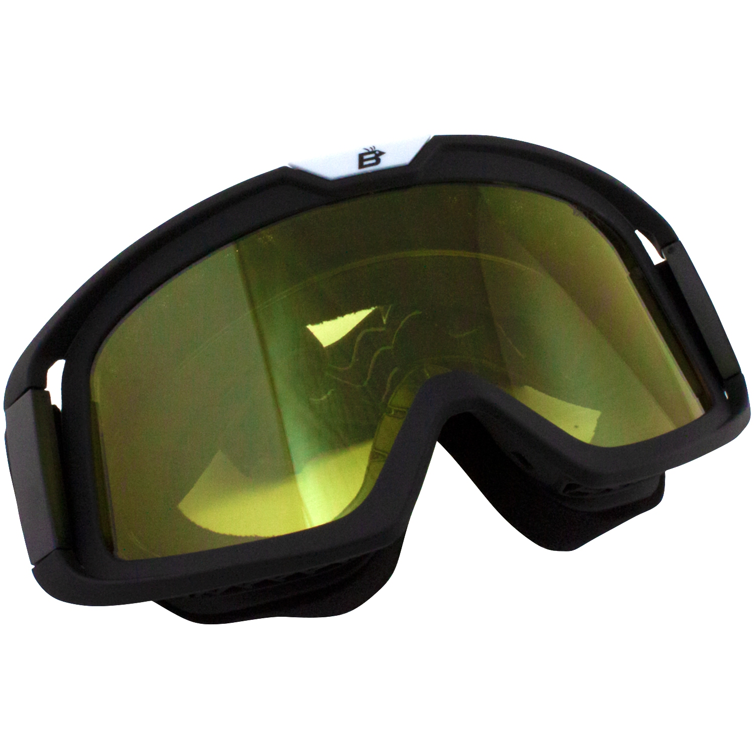 Birdz Pelican Black Fitover Padded Atv Motorcycle Otg Goggles With