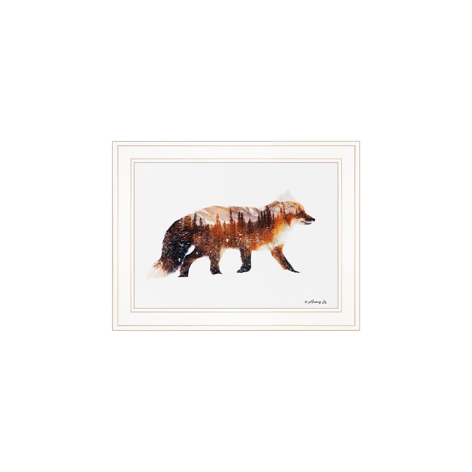 Arctic Red Fox by Andreas Lie Printed Wall Art Wood Multi-Color