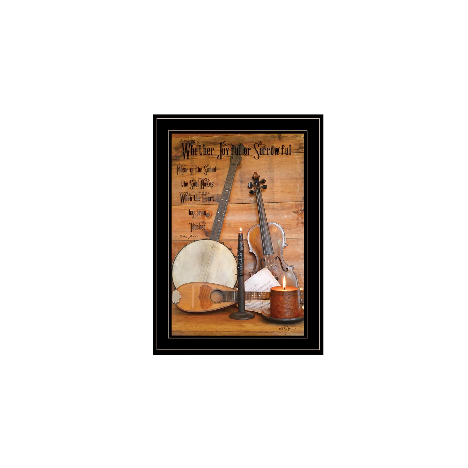 Music By Billy Jacobs Ready to Hang Printed Wall Art Wood Multi-Color
