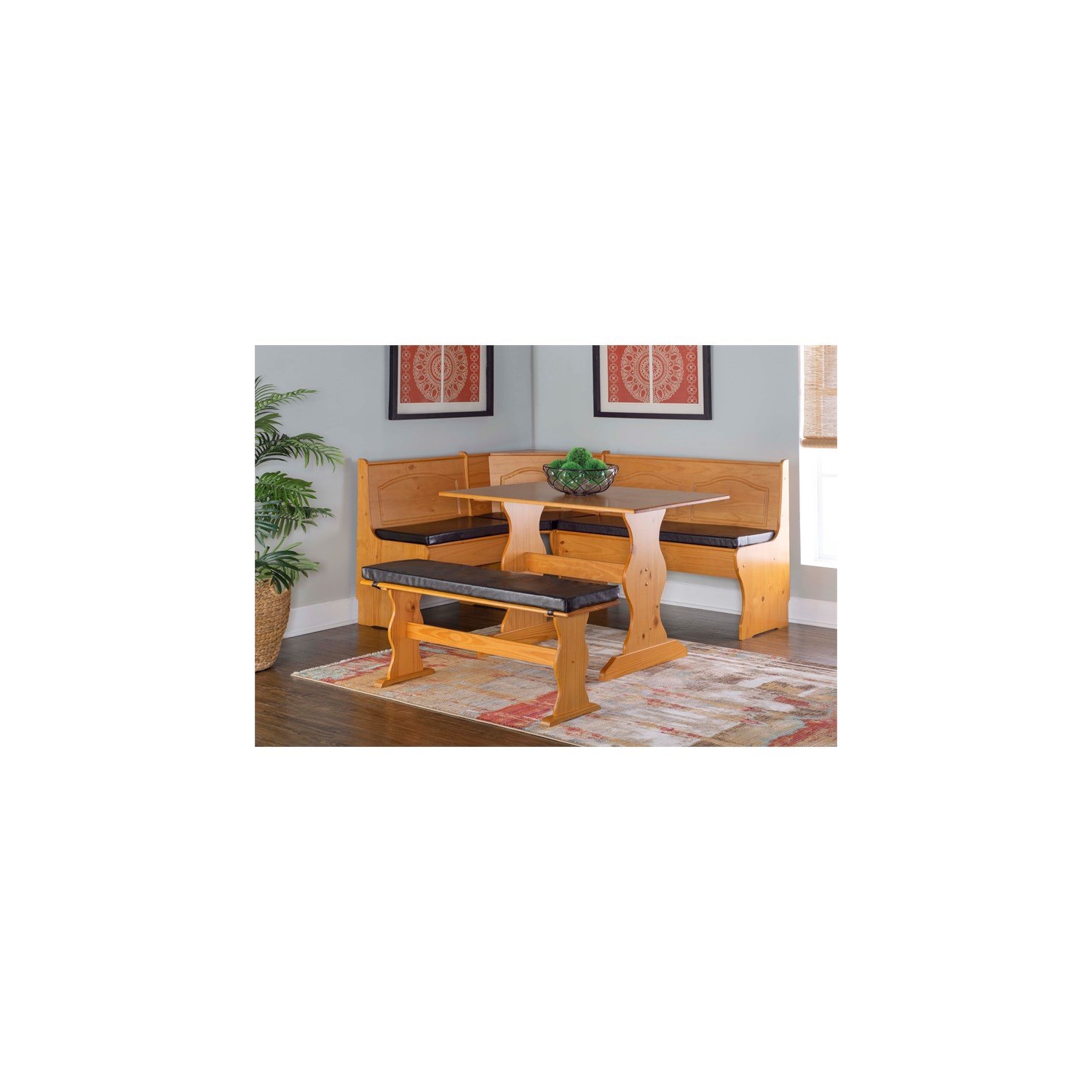 Ensemble de coussins en tissu et en PVC brun foncé Riverbay Furniture