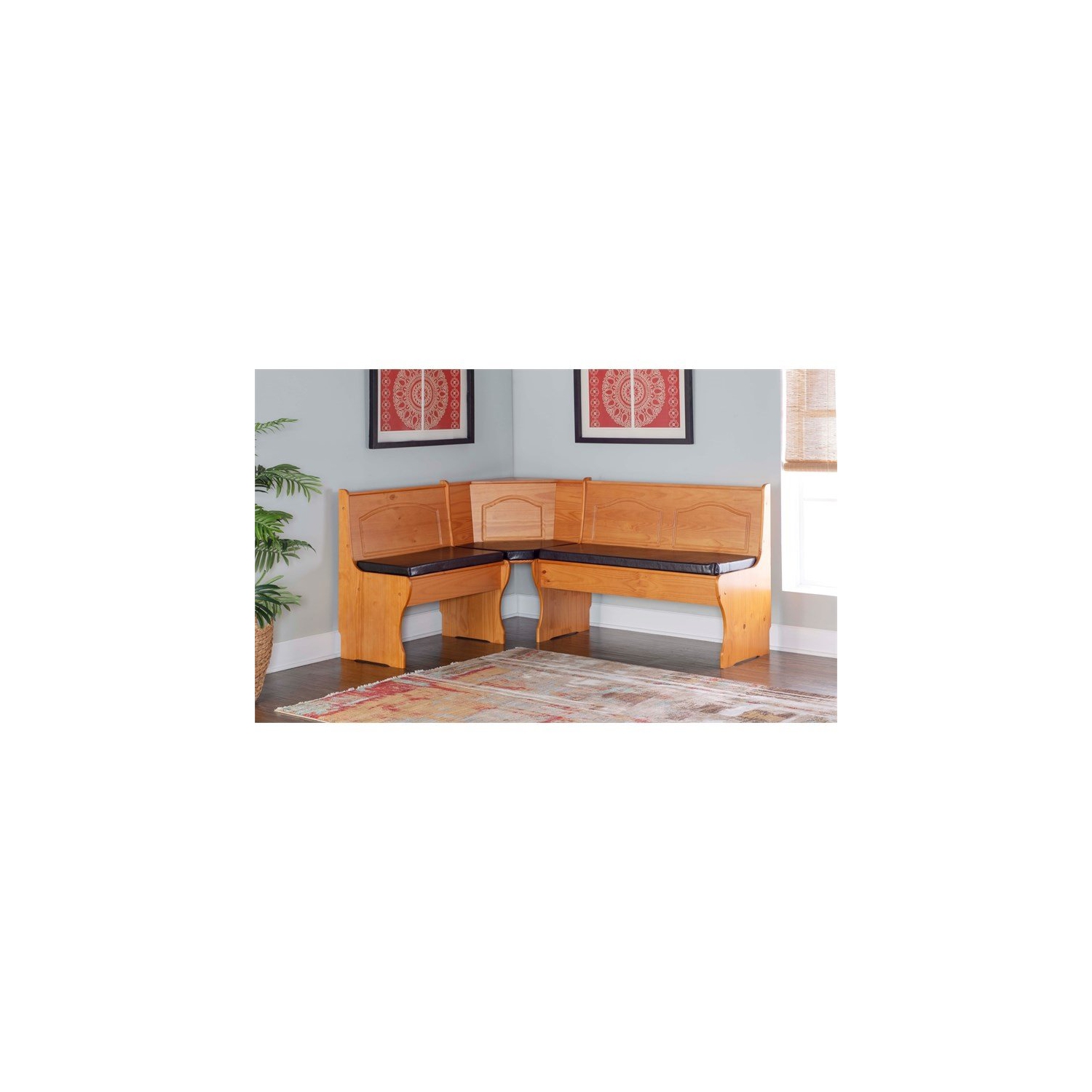 Ensemble de coussins en tissu et en PVC brun foncé Riverbay Furniture