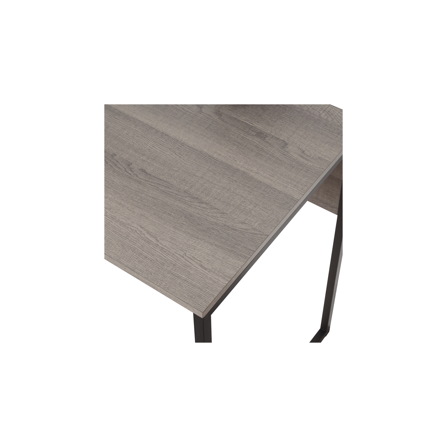 Hagney Lane L-Shape Desk in Farm Oak Gray Finish