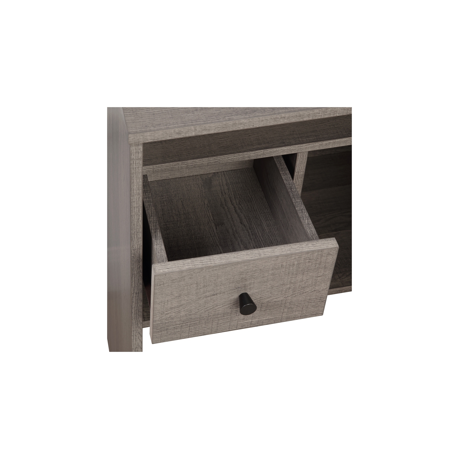 Hagney Lane L-Shape Desk in Farm Oak Gray Finish
