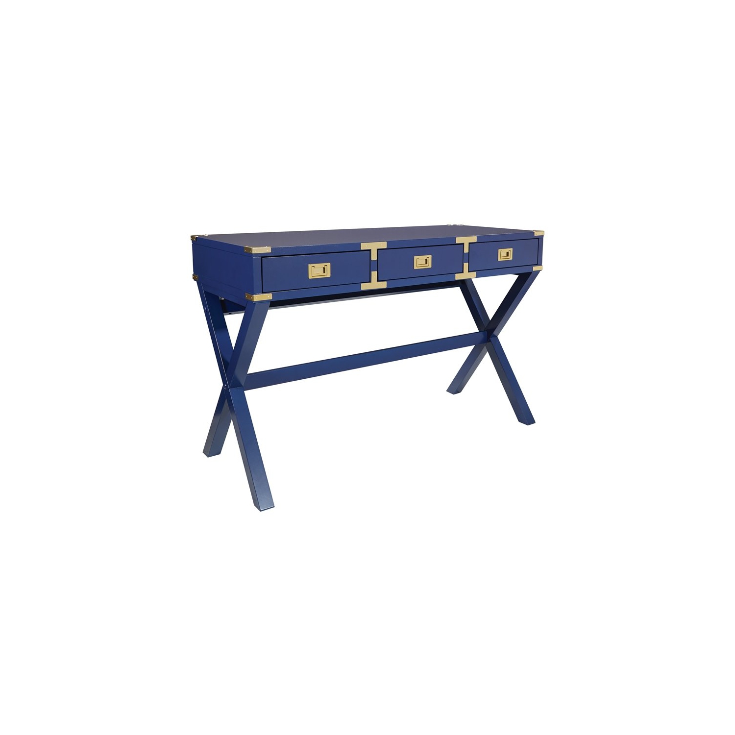 Wellington – Bureau de 46 po avec Power in Lapis Blue Finish en bois d’ingénierie