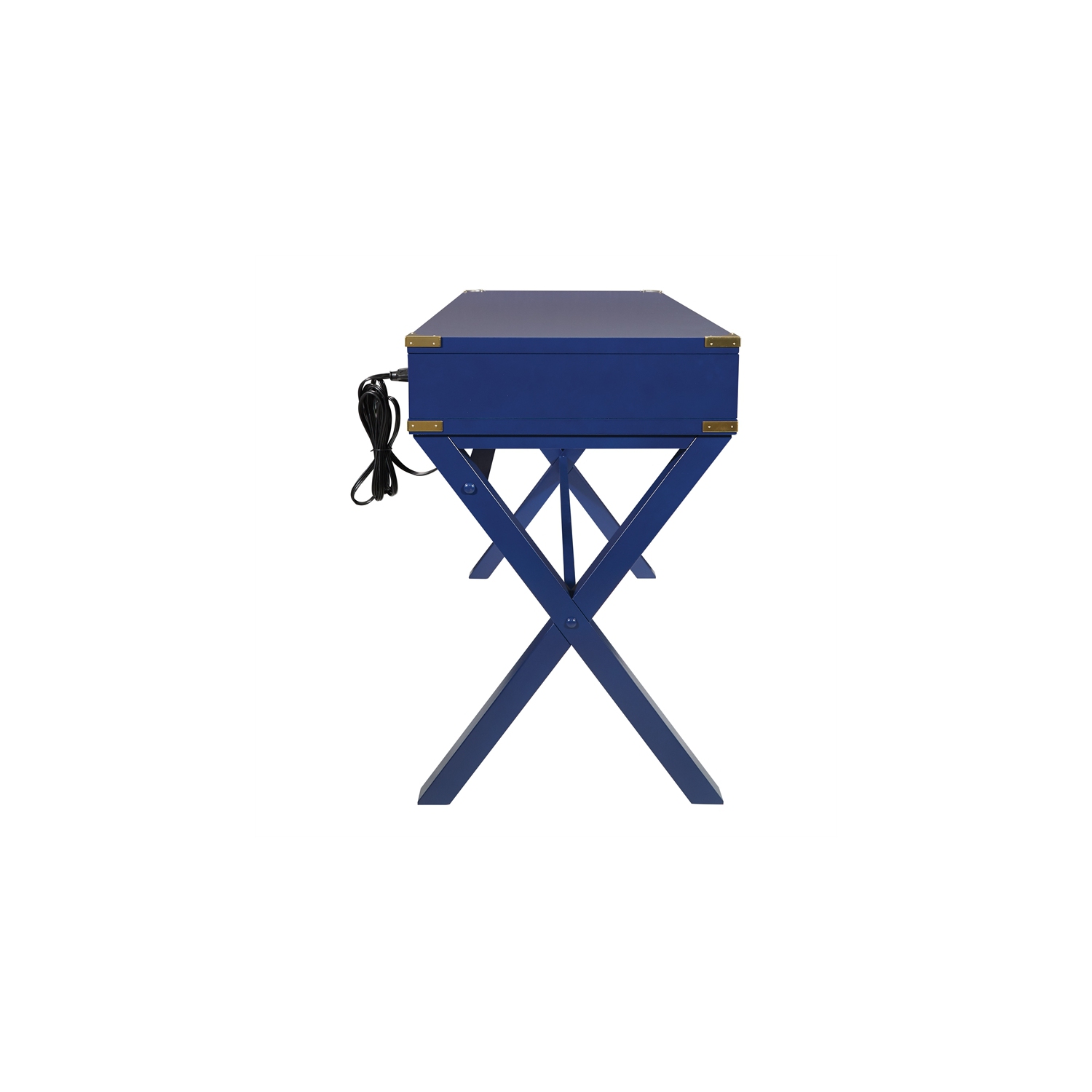 Wellington – Bureau de 46 po avec Power in Lapis Blue Finish en bois d’ingénierie